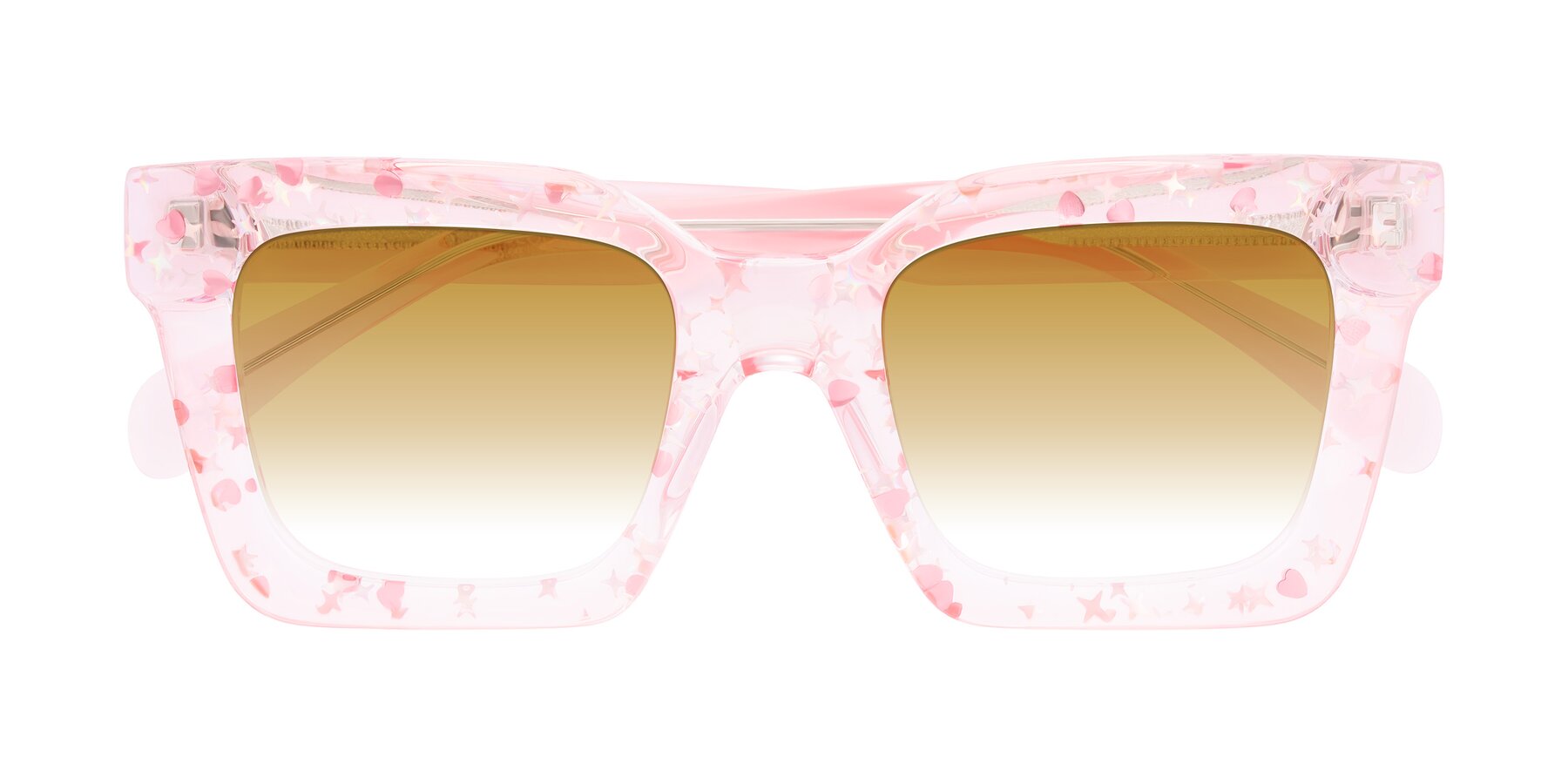 Folded Front of Piper in Sparkling Blush with Champagne Gradient Lenses