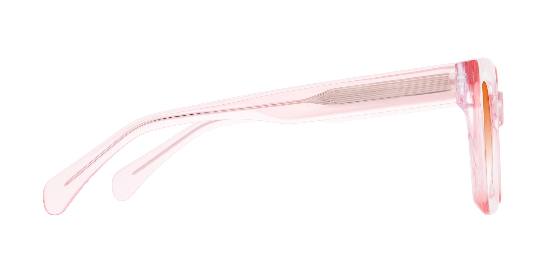 Side of Piper in Sparkling Blush with Orange Gradient Lenses