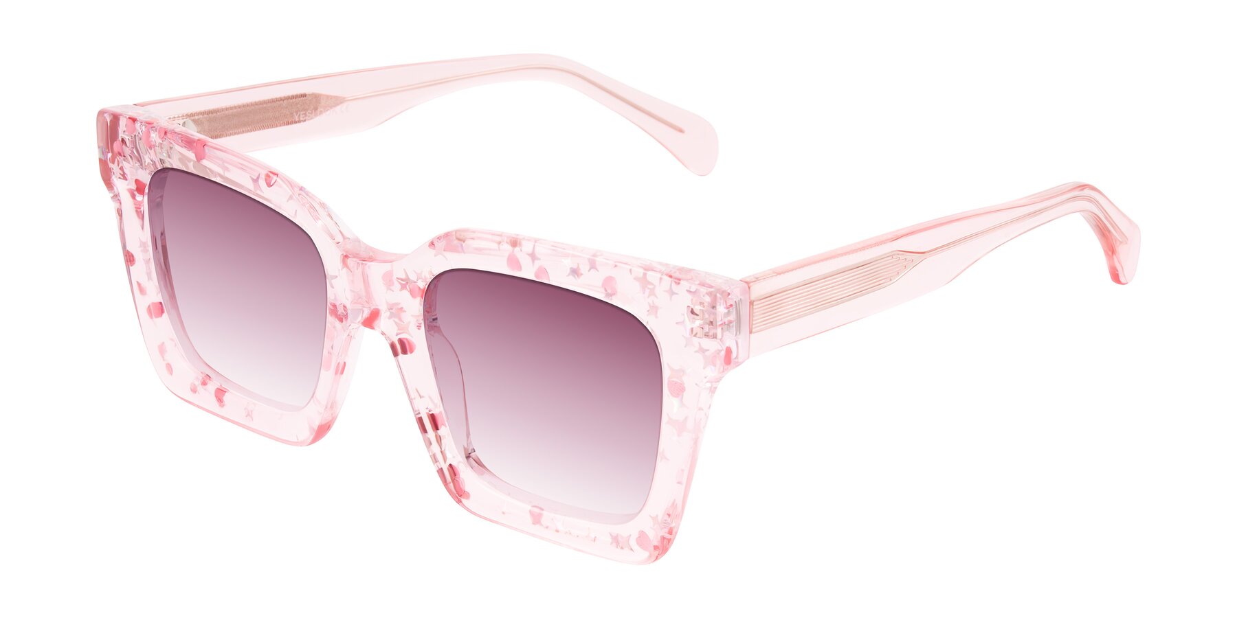 Angle of Piper in Sparkling Blush with Wine Gradient Lenses