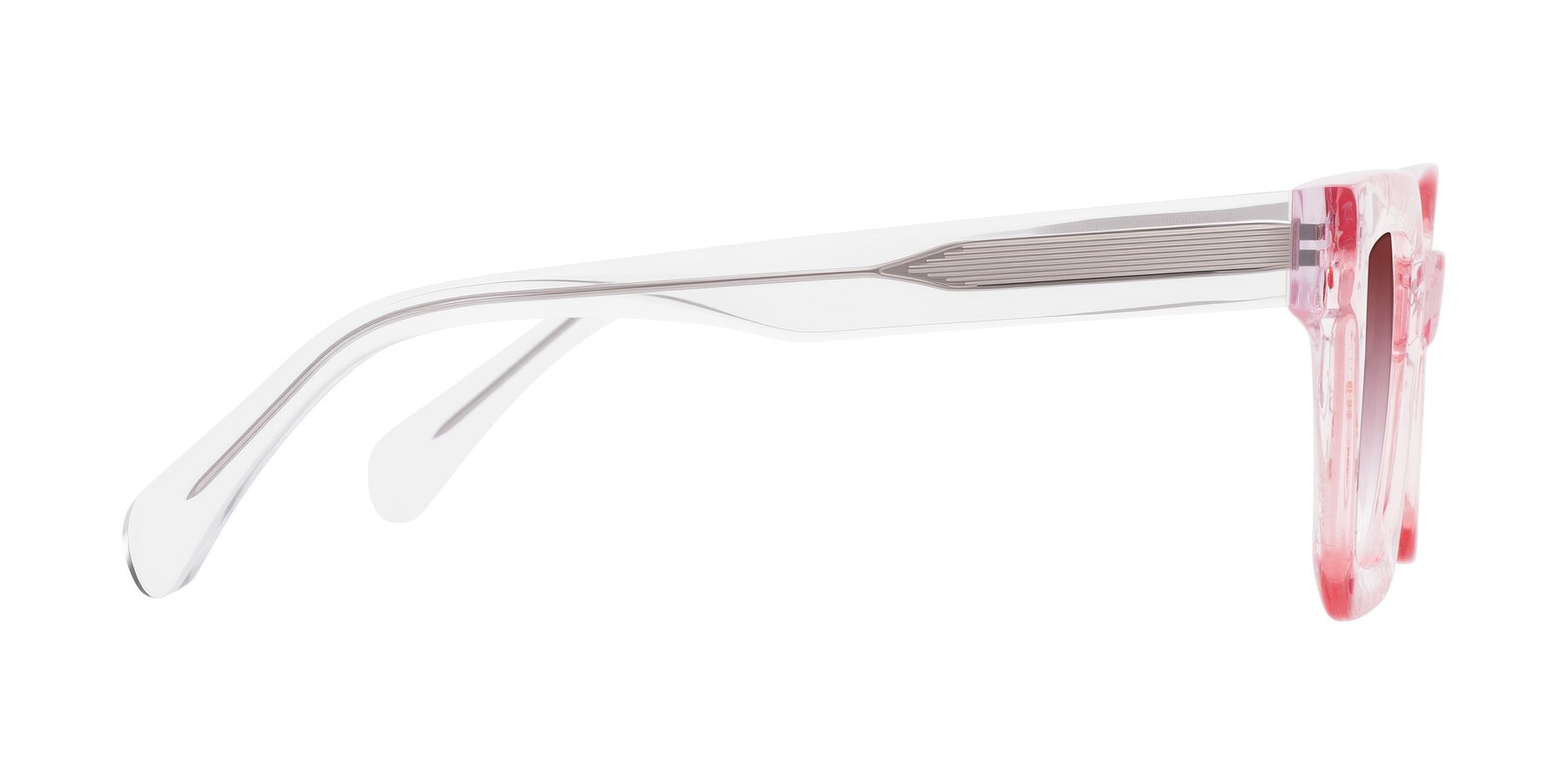 Side of Piper in Sparkling Blush with Garnet Gradient Lenses