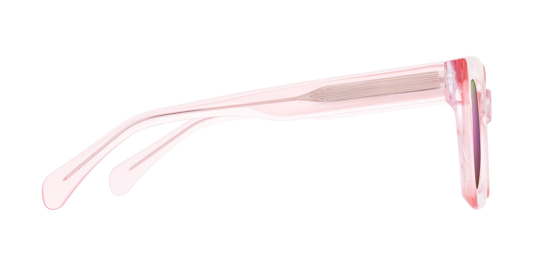 Side of Piper in Sparkling Blush with Pink Mirrored Lenses