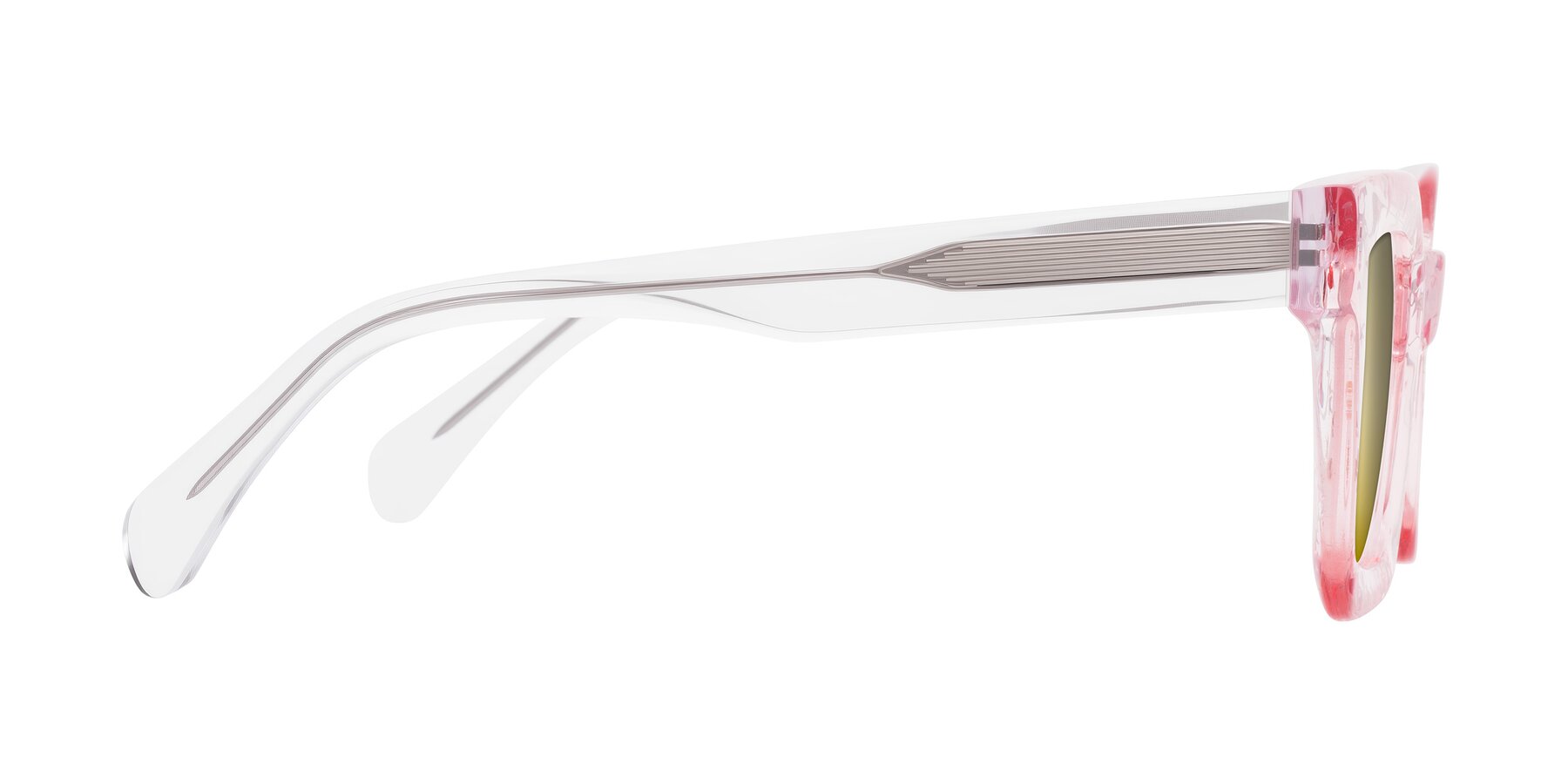 Side of Piper in Sparkling Blush with Gold Mirrored Lenses