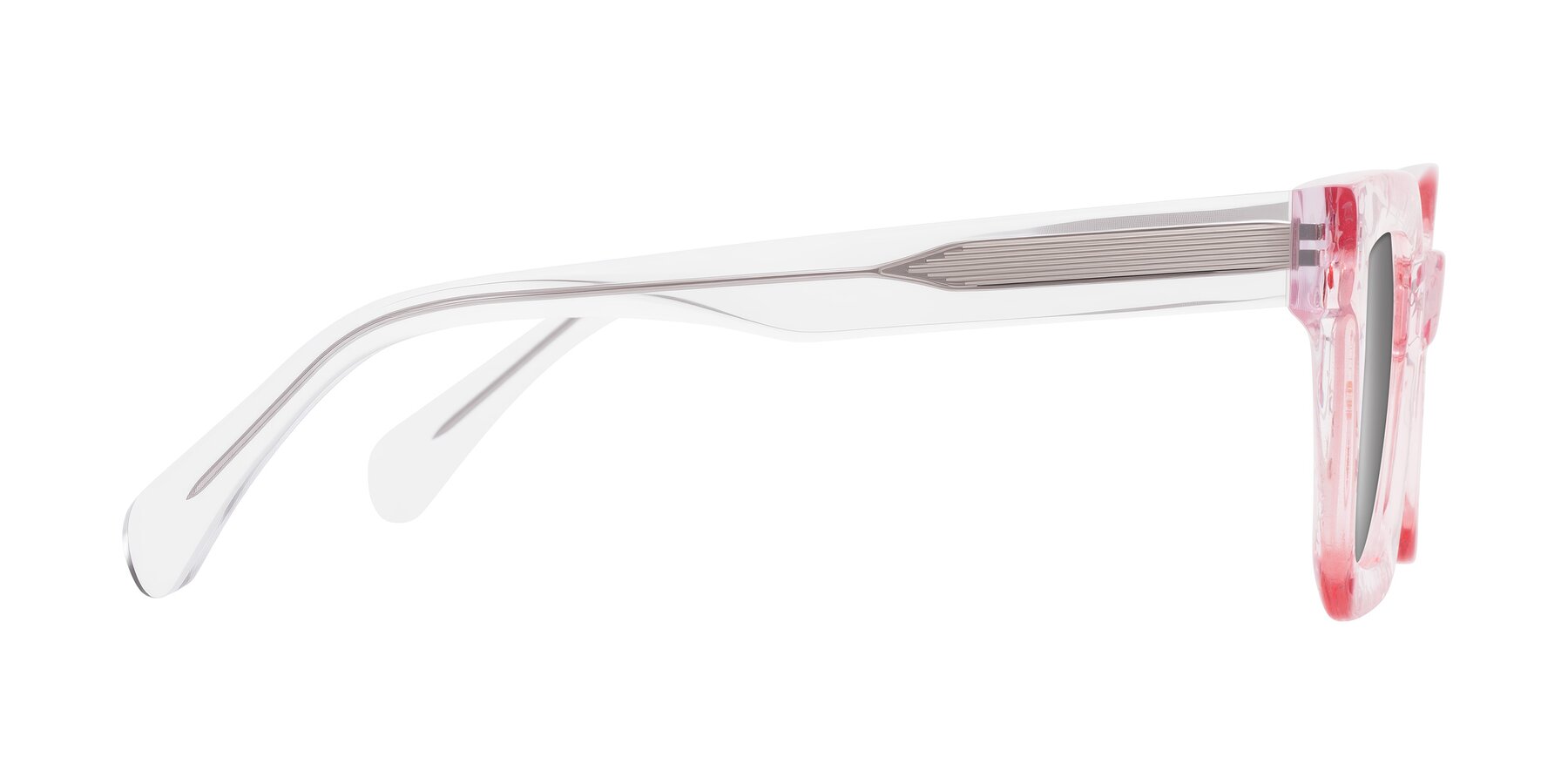 Side of Piper in Sparkling Blush with Silver Mirrored Lenses