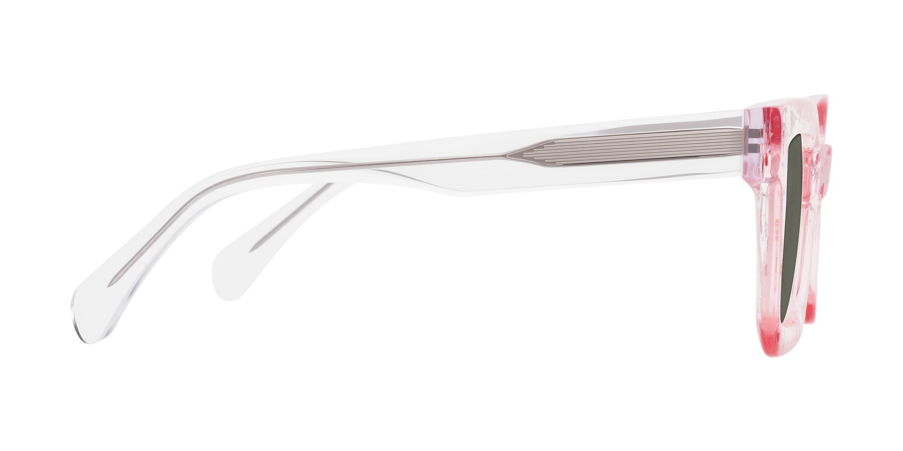 Side of Piper in Sparkling Blush with Gray Polarized Lenses