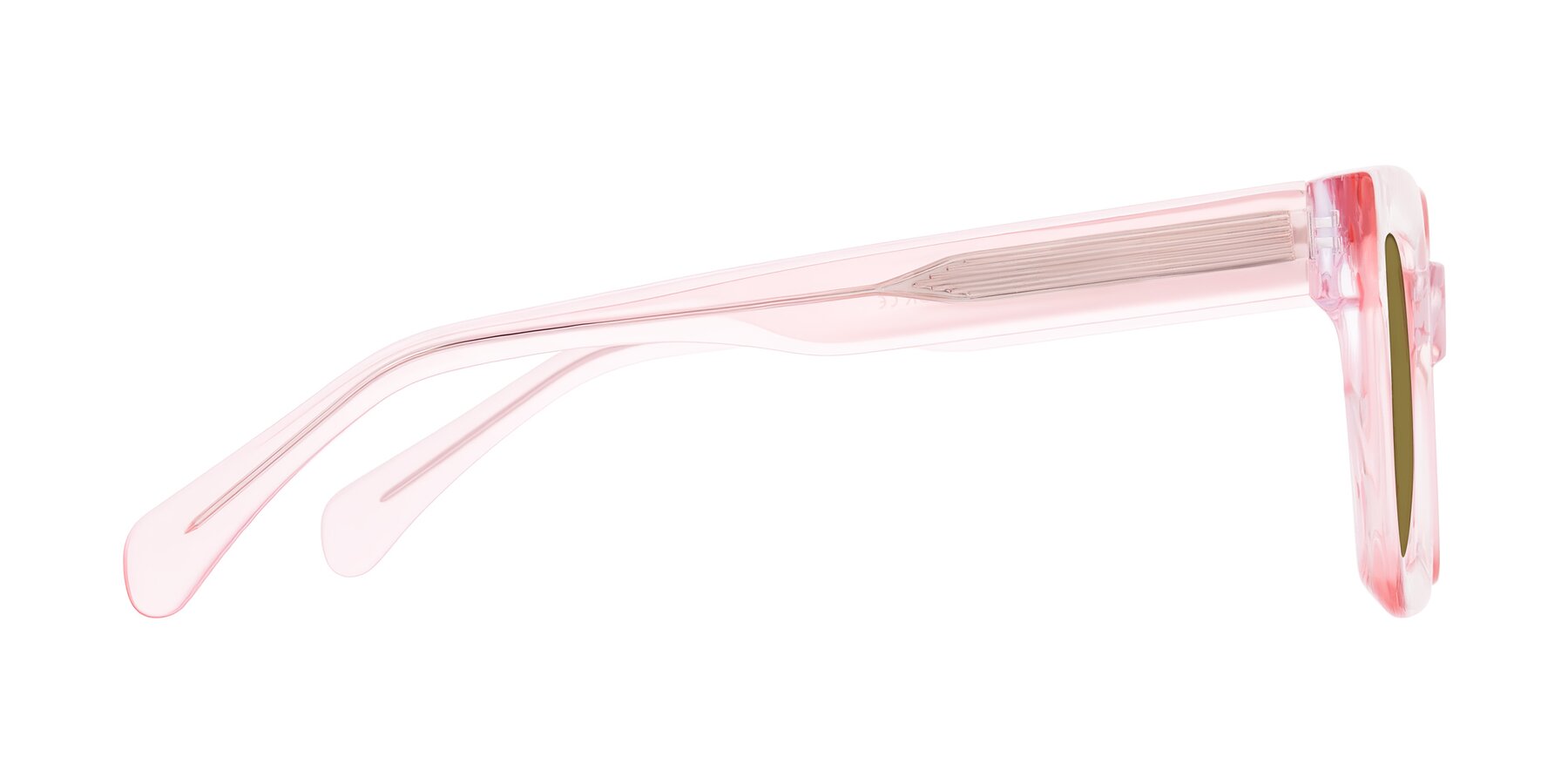 Side of Piper in Sparkling Blush with Brown Polarized Lenses