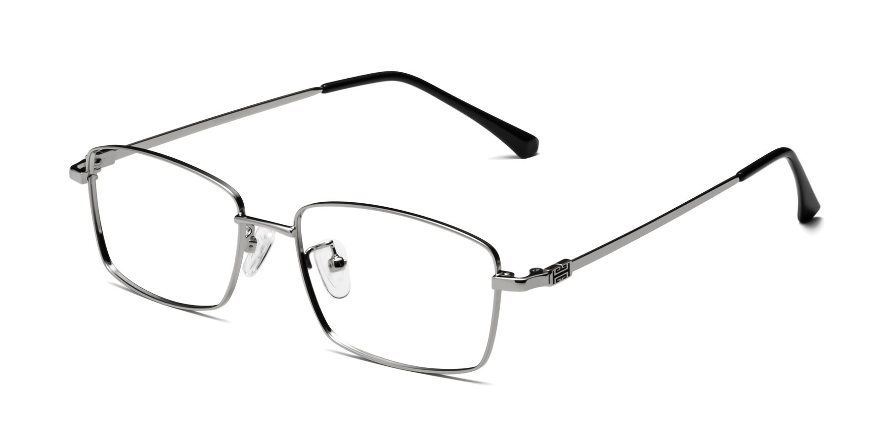 Angle of Bowen in Silver with Clear Eyeglass Lenses