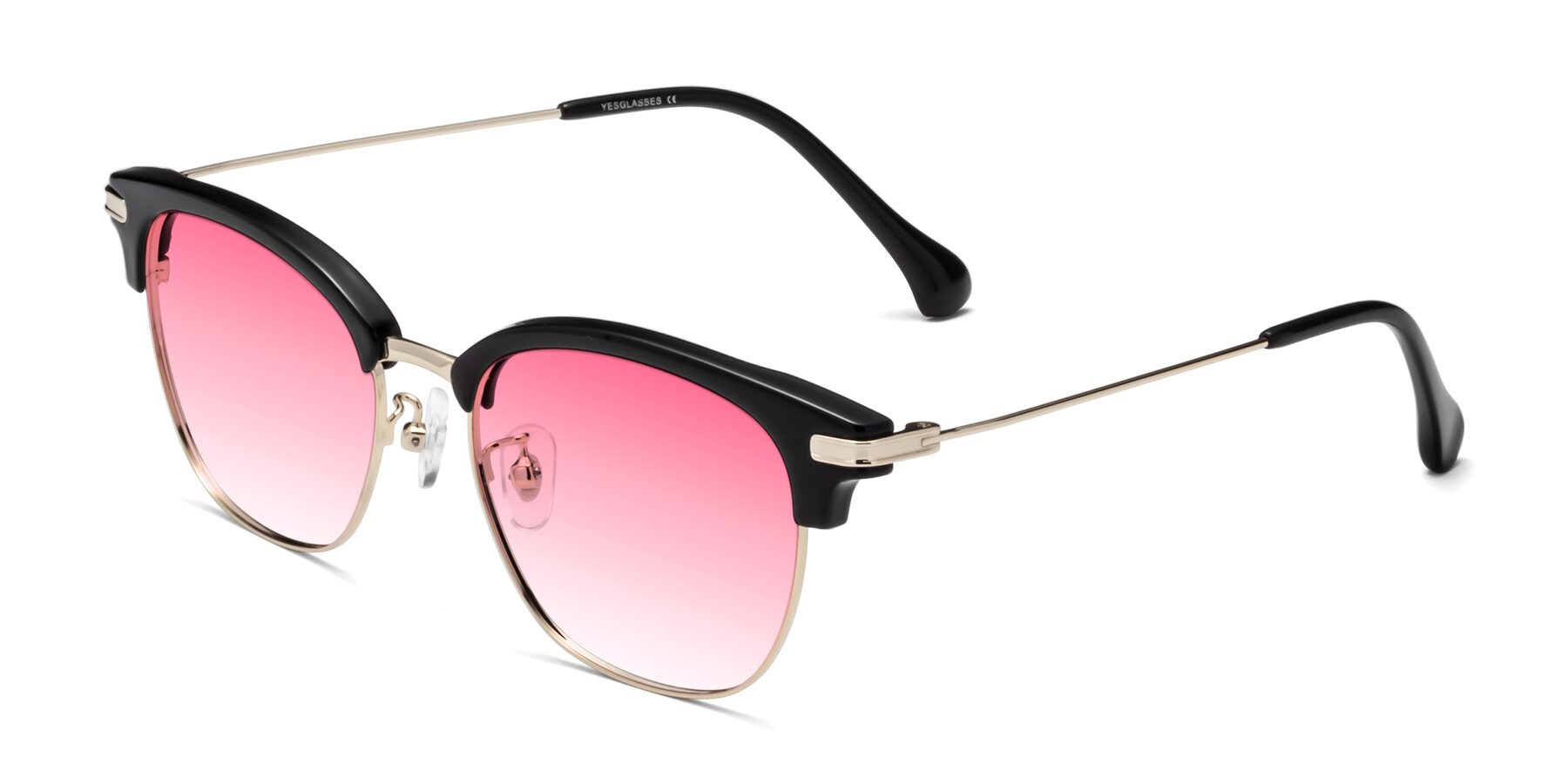 Angle of Obrien in Black-Gold with Pink Gradient Lenses