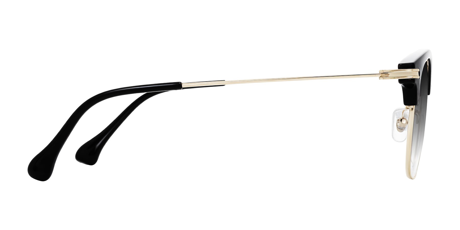 Side of Obrien in Black/Gold with Gray Gradient Lenses