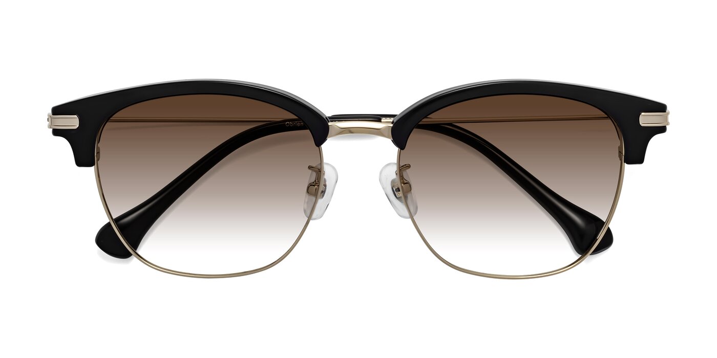 Obrien - Black / Gold Gradient Sunglasses