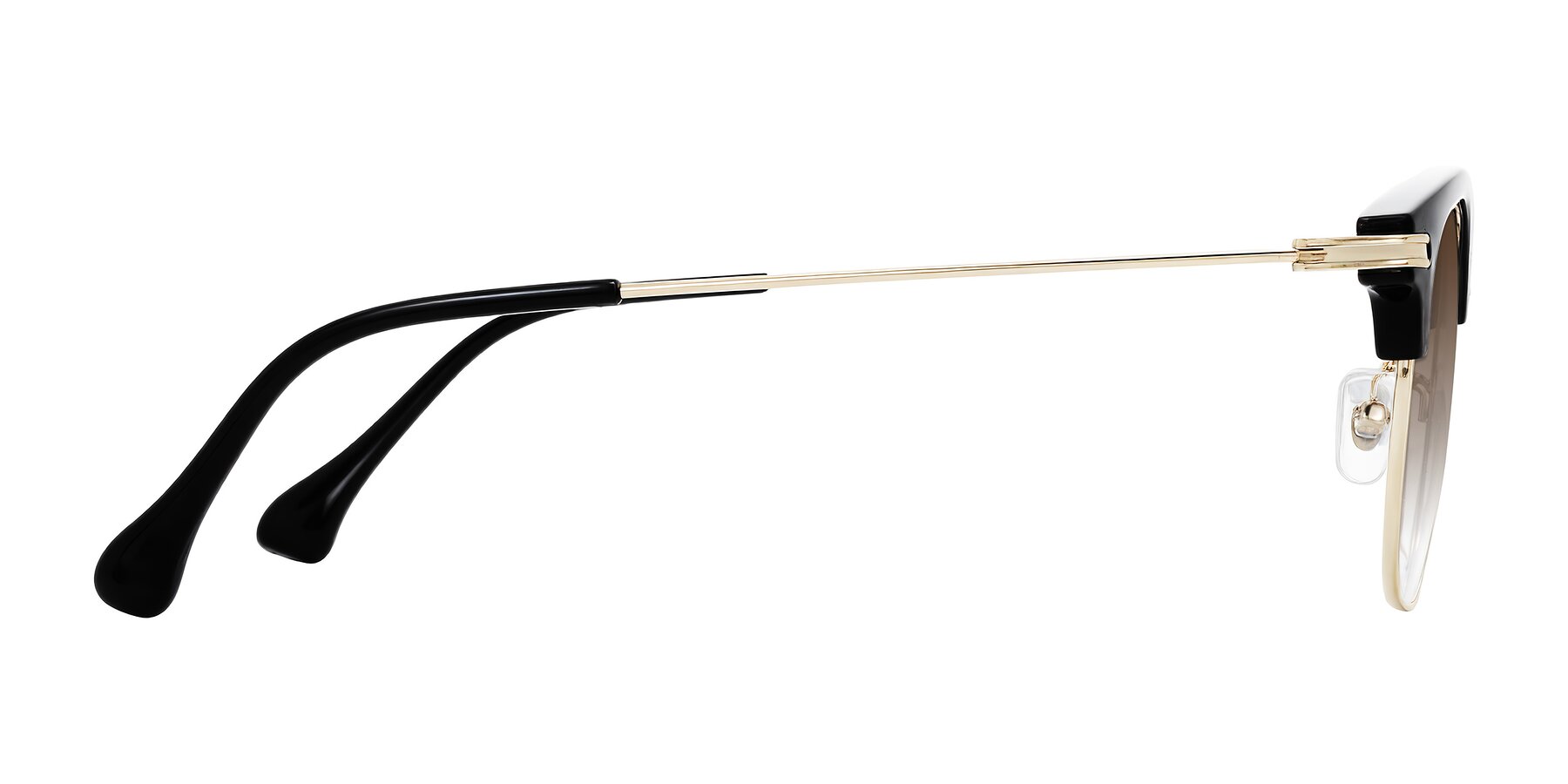 Side of Obrien in Black/Gold with Brown Gradient Lenses