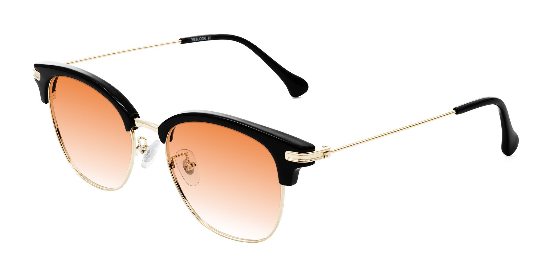 Angle of Obrien in Black/Gold with Orange Gradient Lenses
