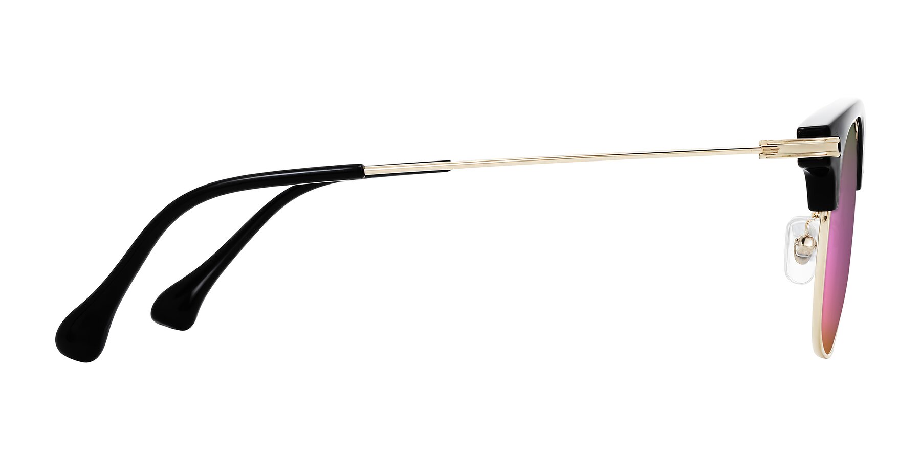 Side of Obrien in Black/Gold with Pink Mirrored Lenses