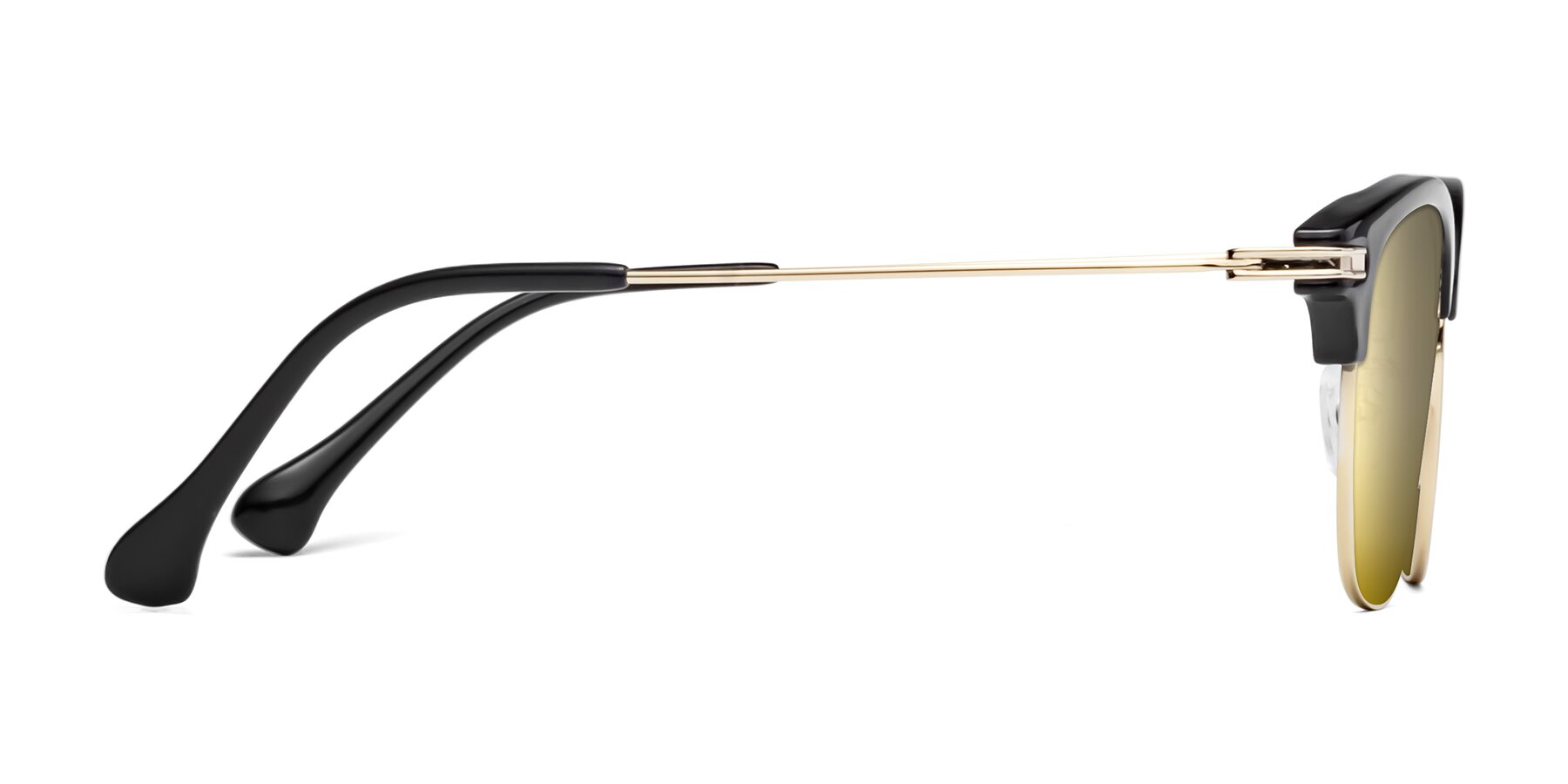 Side of Obrien in Black-Gold with Gold Mirrored Lenses