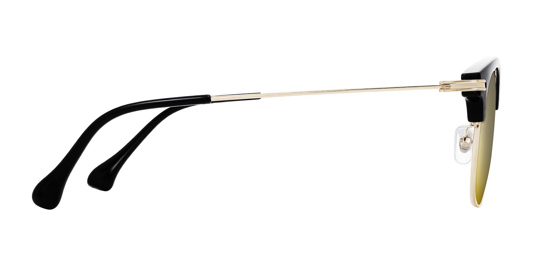 Side of Obrien in Black/Gold with Gold Mirrored Lenses