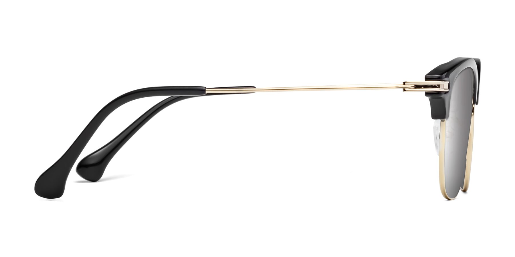 Side of Obrien in Black-Gold with Silver Mirrored Lenses