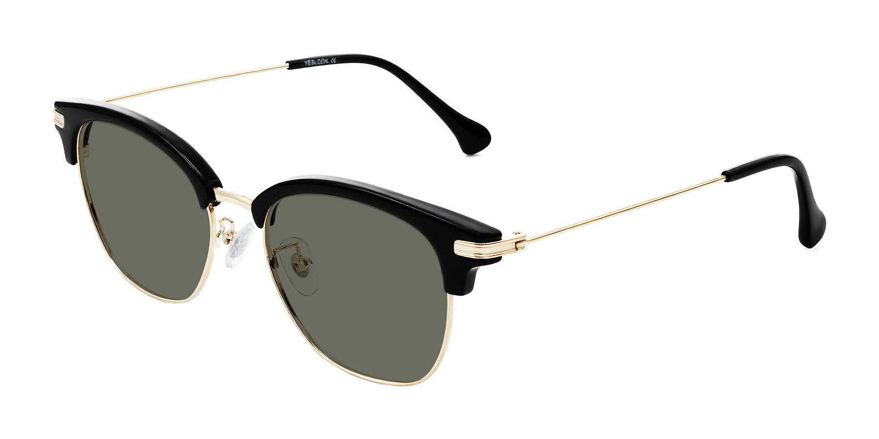 Angle of Obrien in Black/Gold with Gray Polarized Lenses