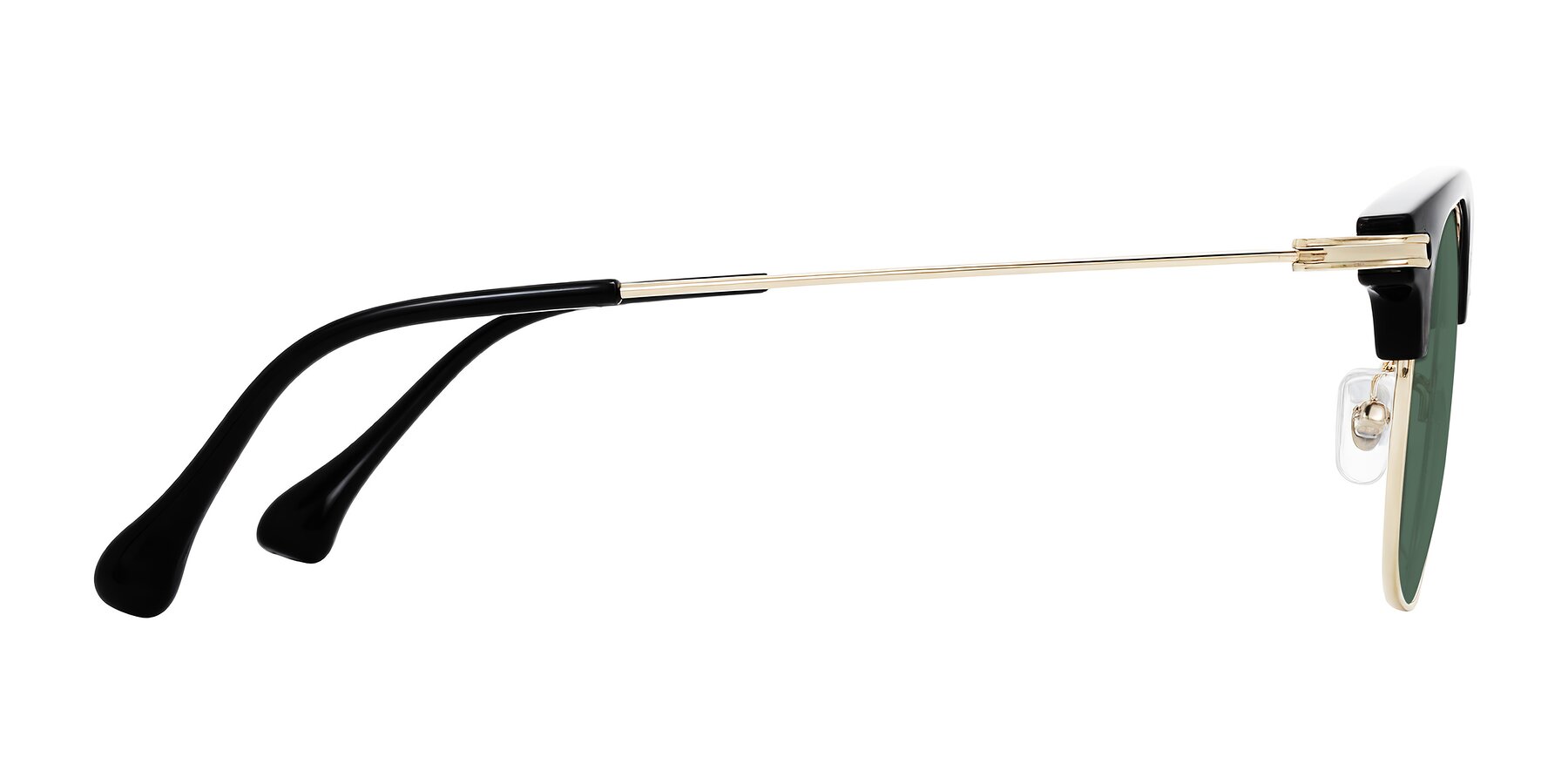 Side of Obrien in Black/Gold with Green Polarized Lenses