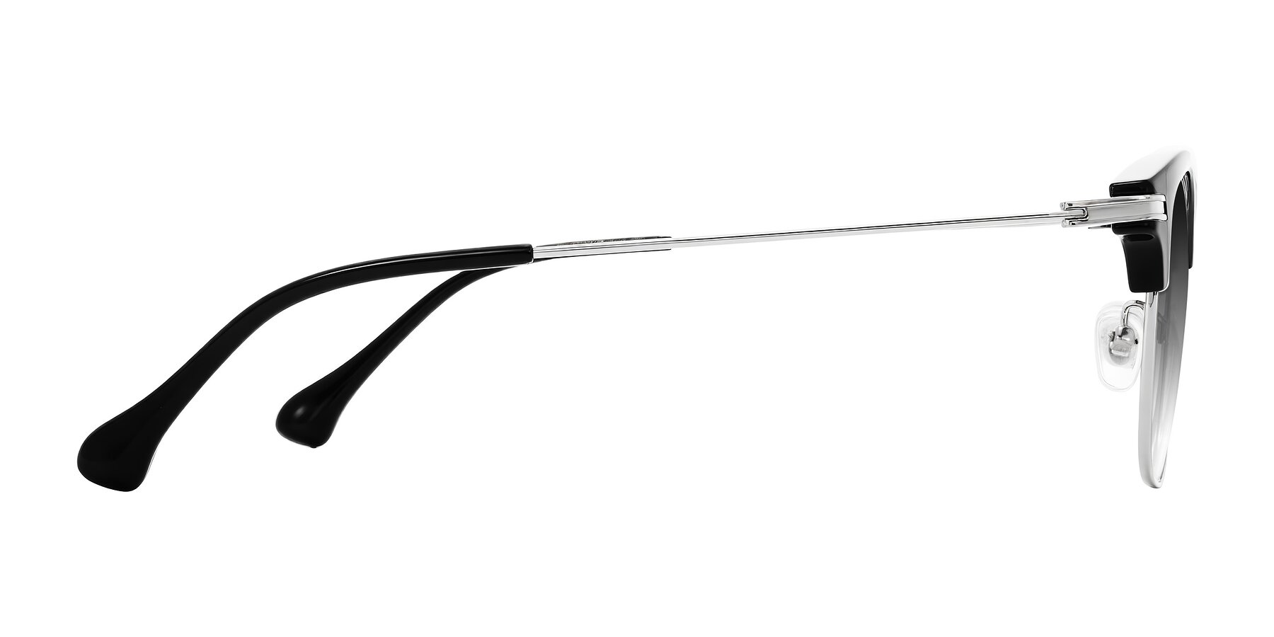 Side of Obrien in Black/Sliver with Gray Gradient Lenses