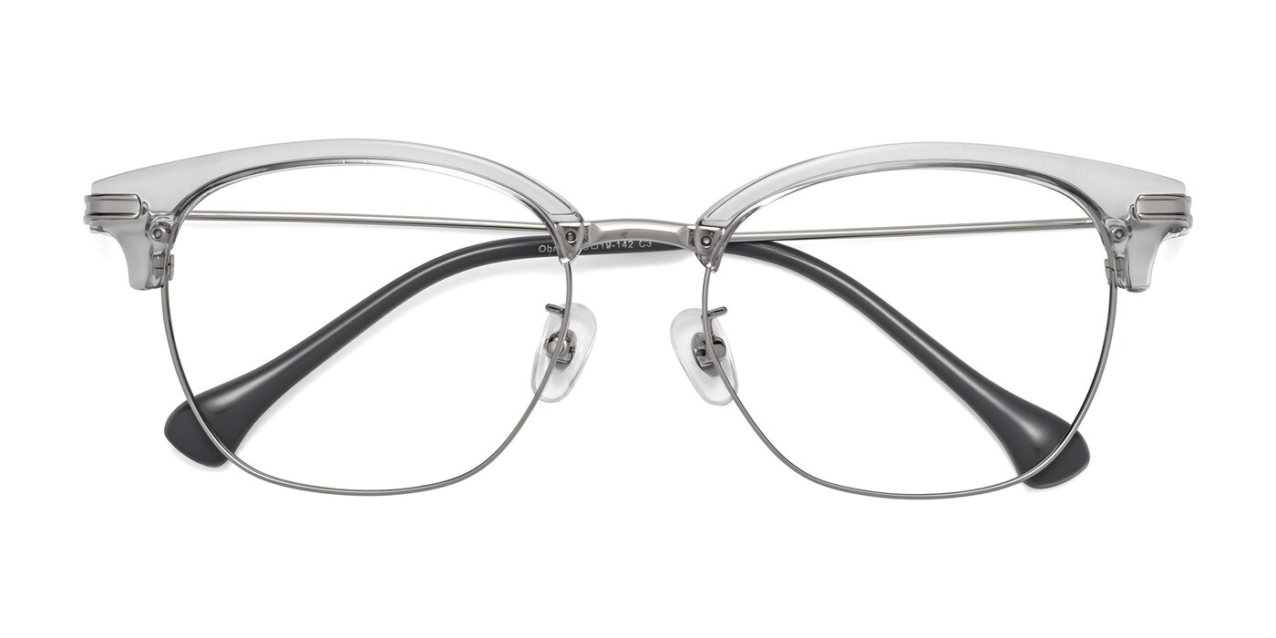 Obrien - Clear Gray / Silver Blue Light Glasses