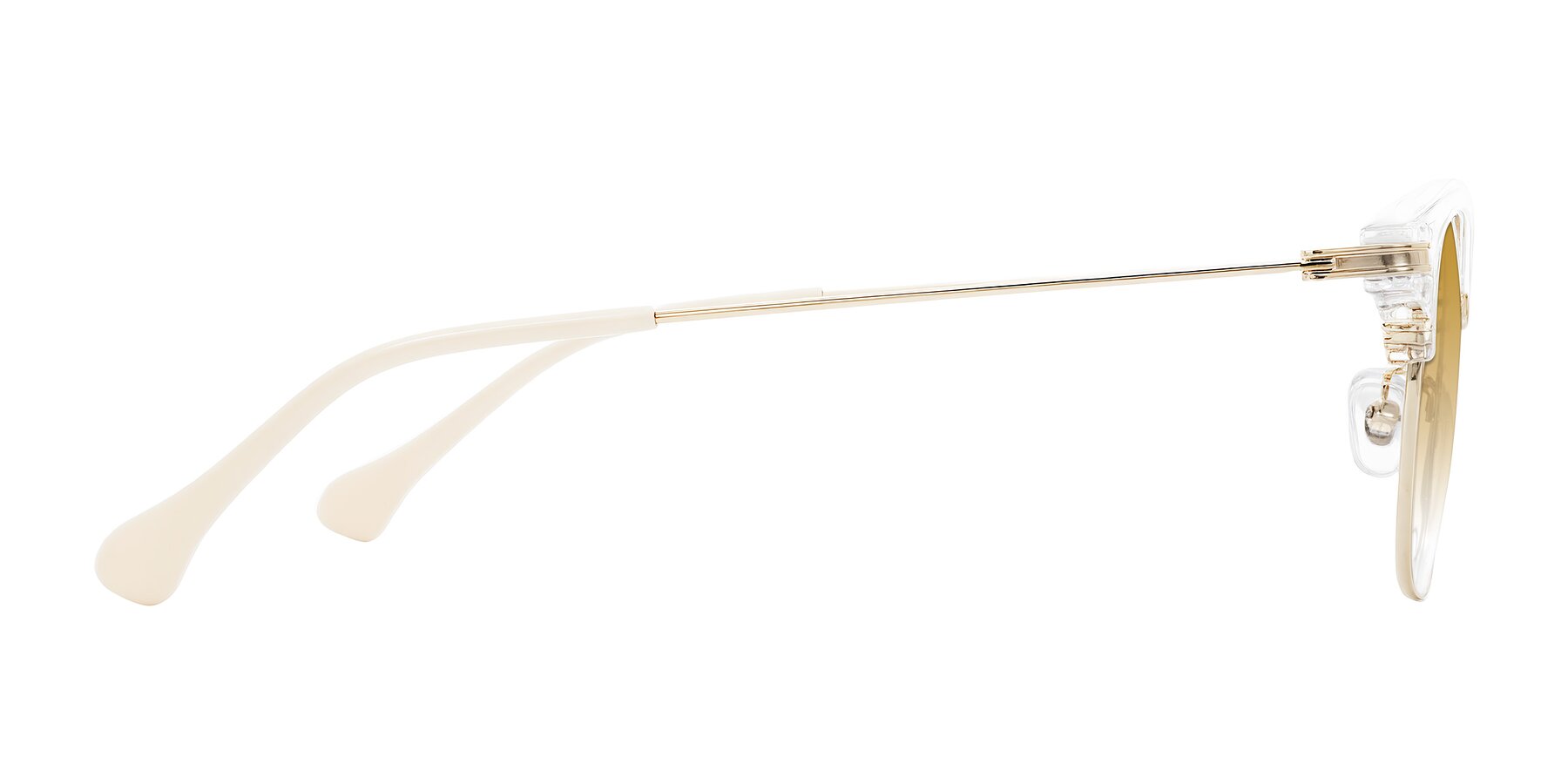 Side of Obrien in Clear/Gold with Champagne Gradient Lenses