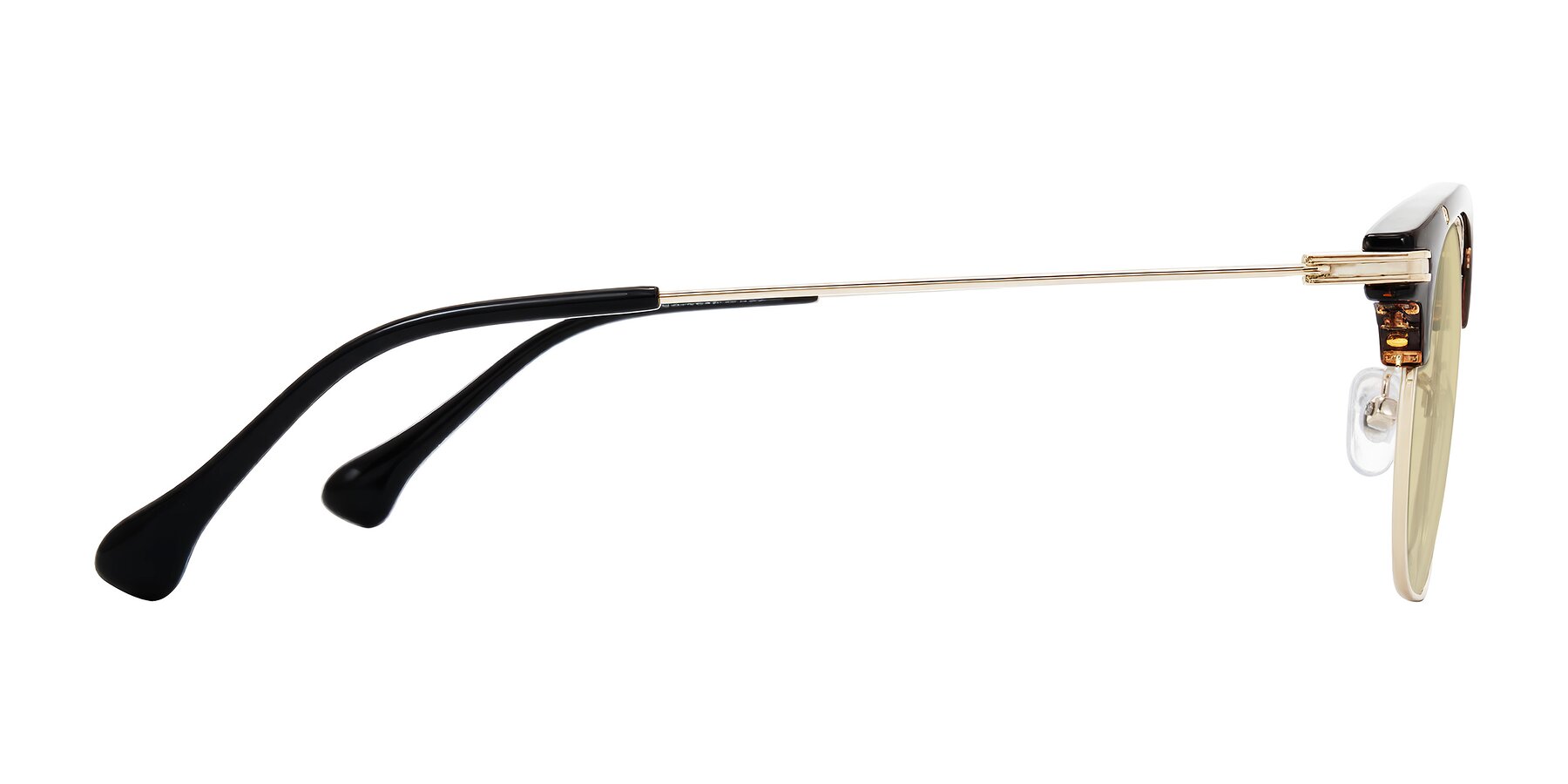 Side of Obrien in Tortoise with Light Champagne Tinted Lenses