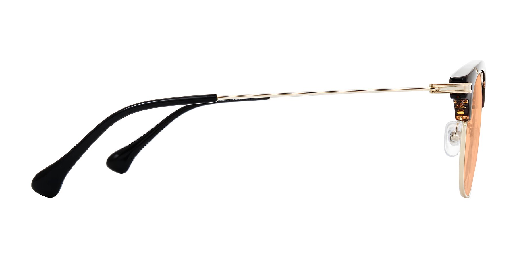 Side of Obrien in Tortoise with Light Orange Tinted Lenses