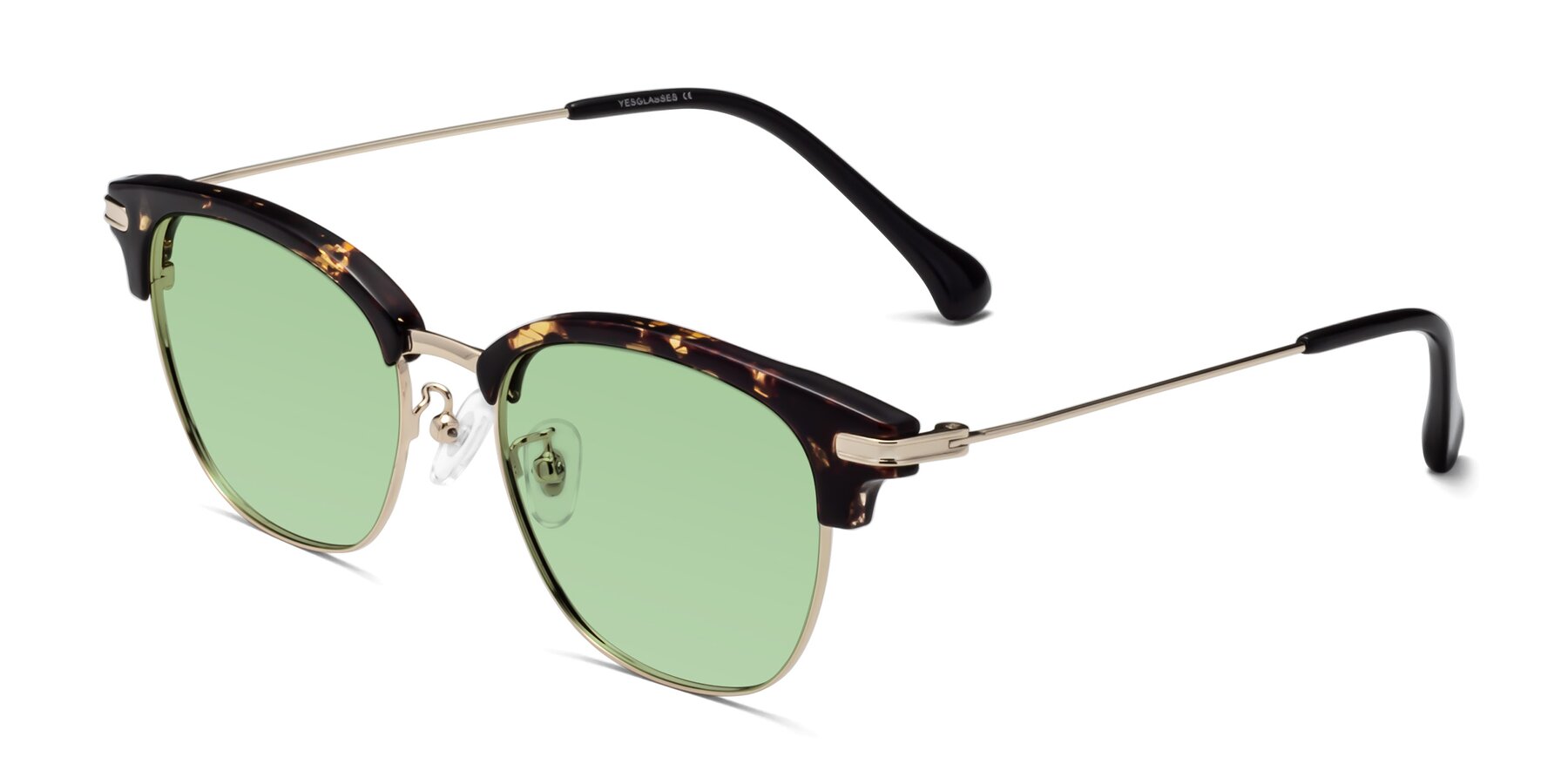 Angle of Obrien in Tortoise with Medium Green Tinted Lenses