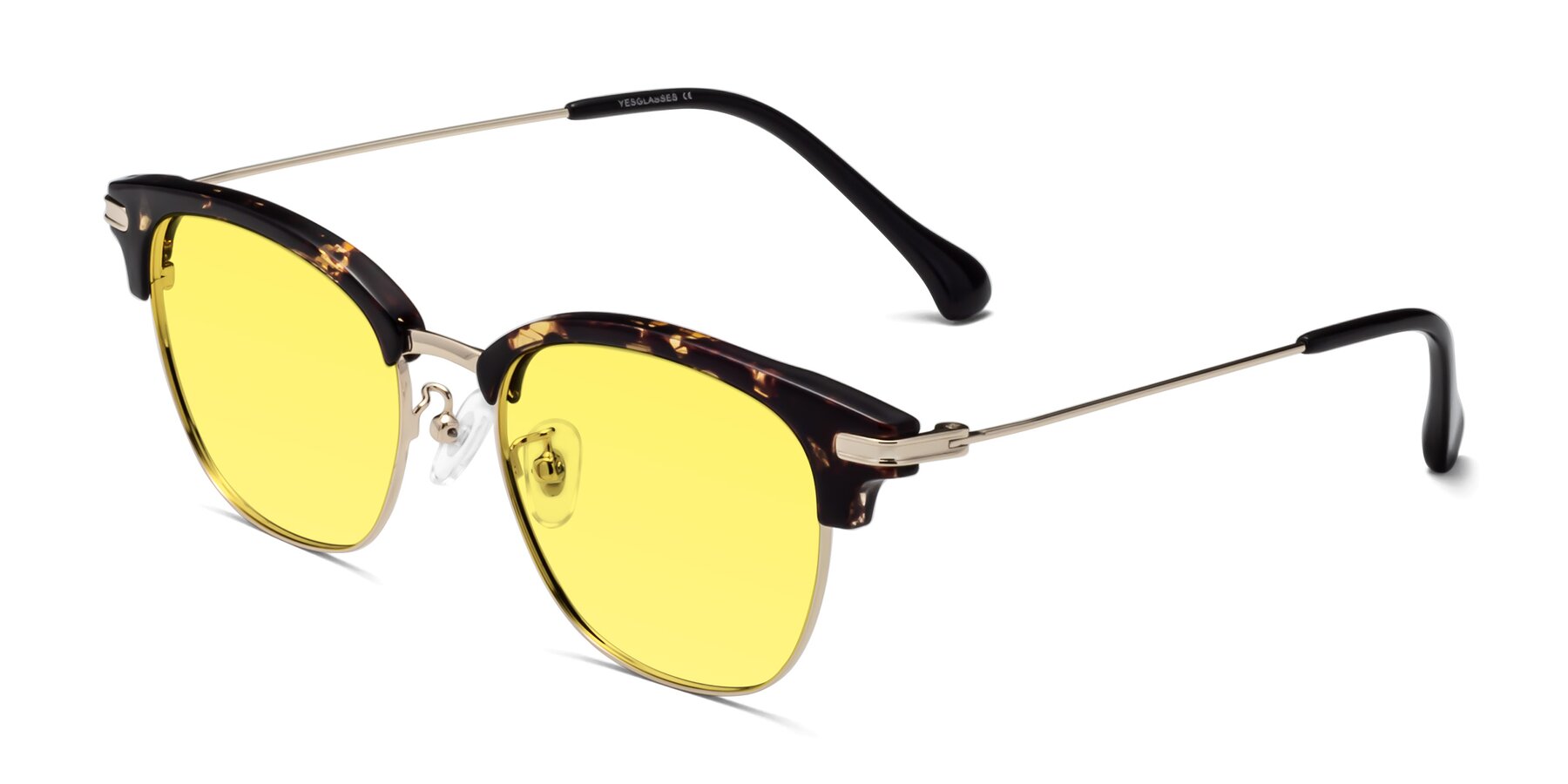 Angle of Obrien in Tortoise with Medium Yellow Tinted Lenses