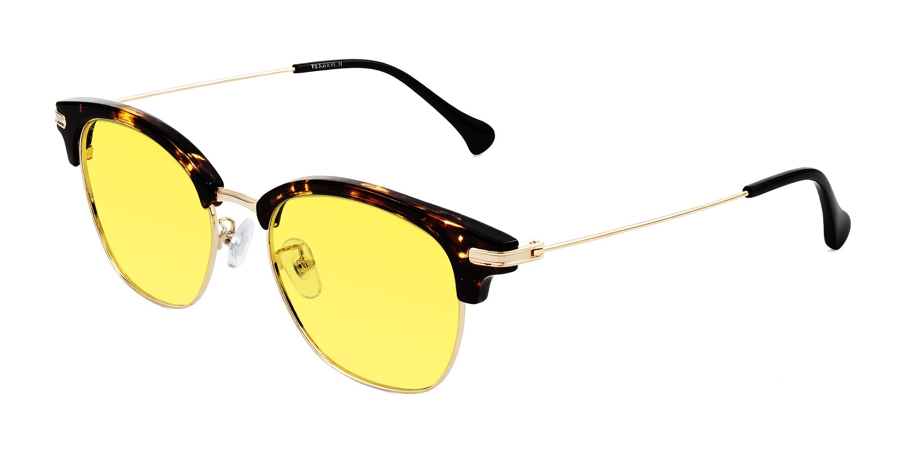 Angle of Obrien in Tortoise with Medium Yellow Tinted Lenses