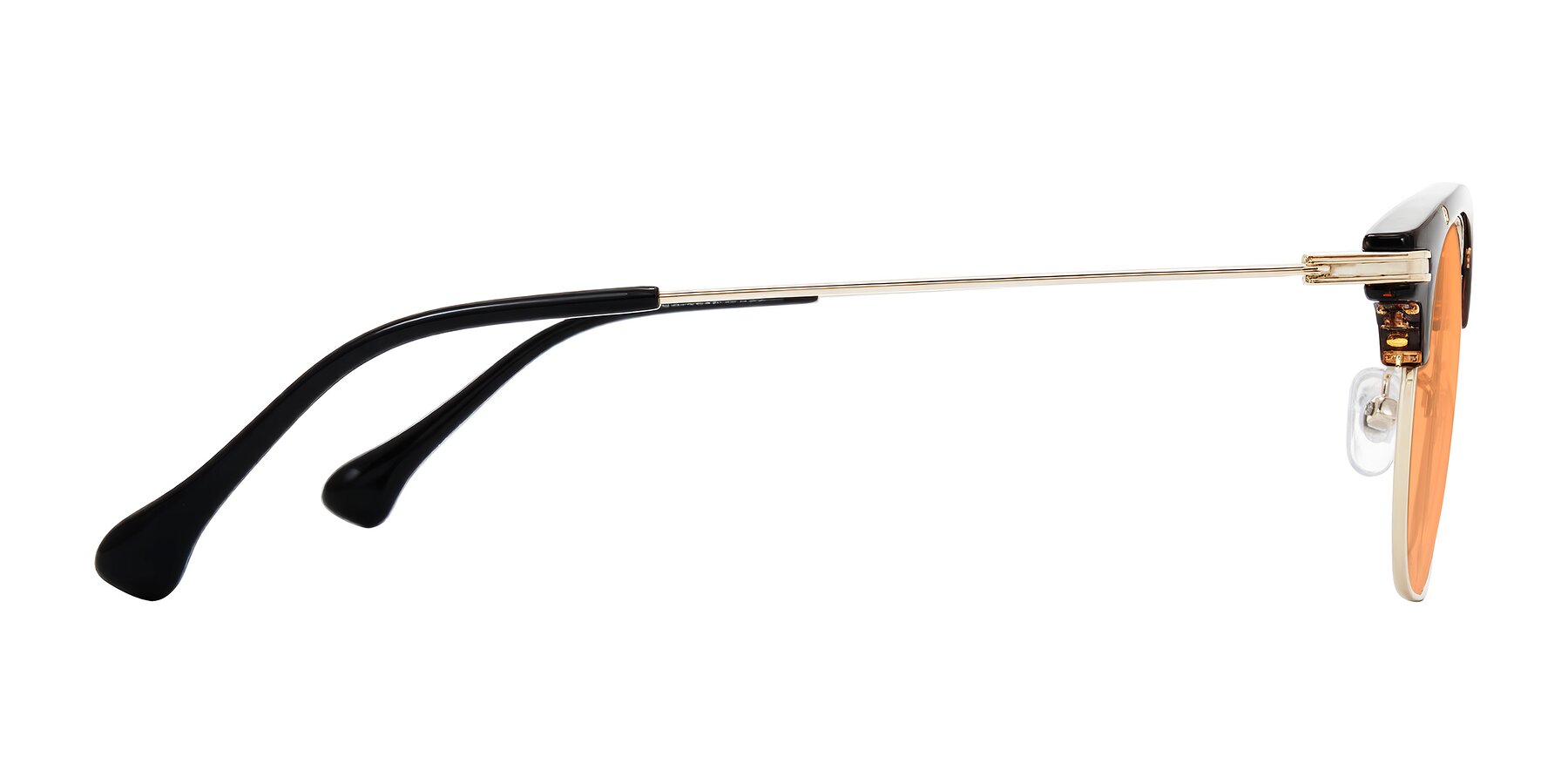 Side of Obrien in Tortoise with Medium Orange Tinted Lenses