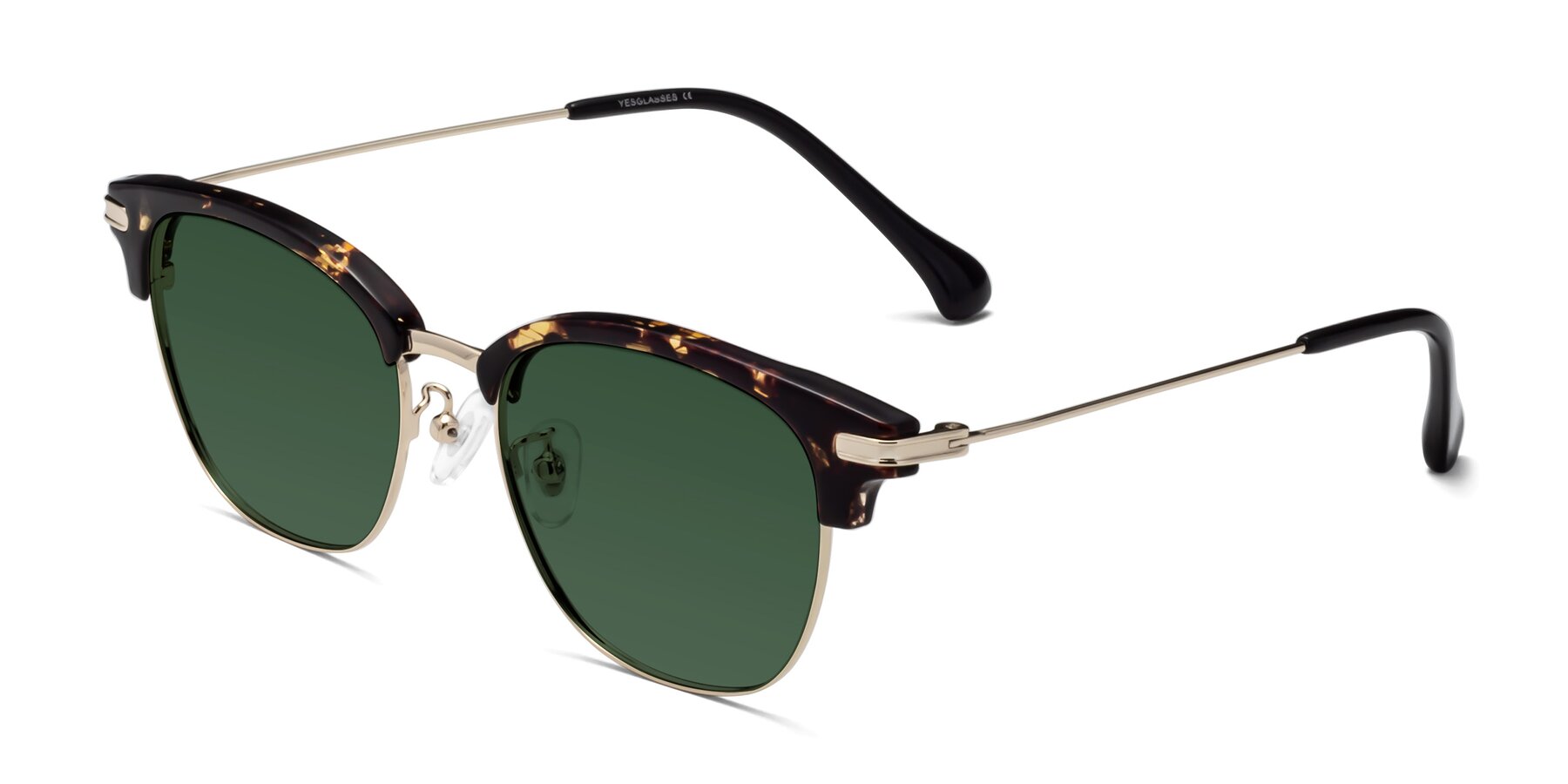 Angle of Obrien in Tortoise with Green Tinted Lenses