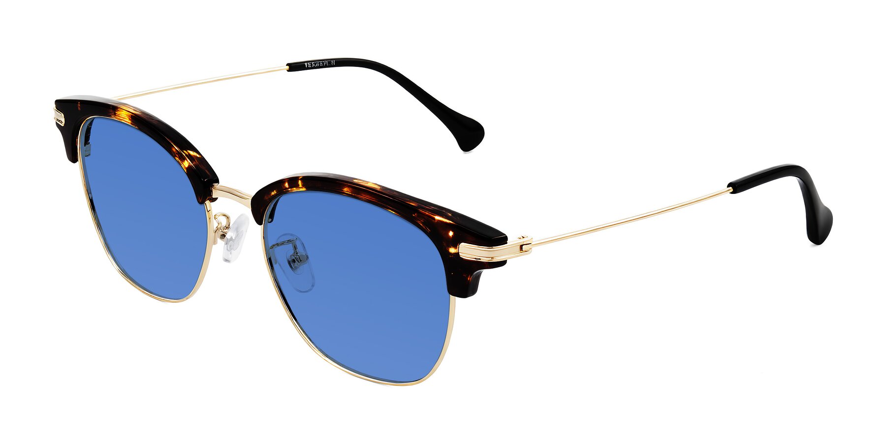 Angle of Obrien in Tortoise with Blue Tinted Lenses