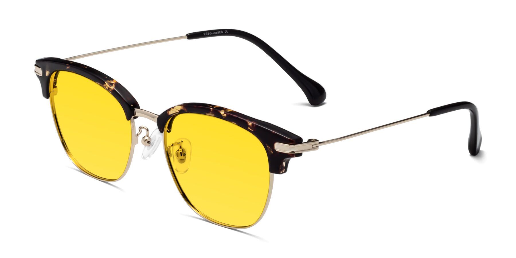 Angle of Obrien in Tortoise with Yellow Tinted Lenses