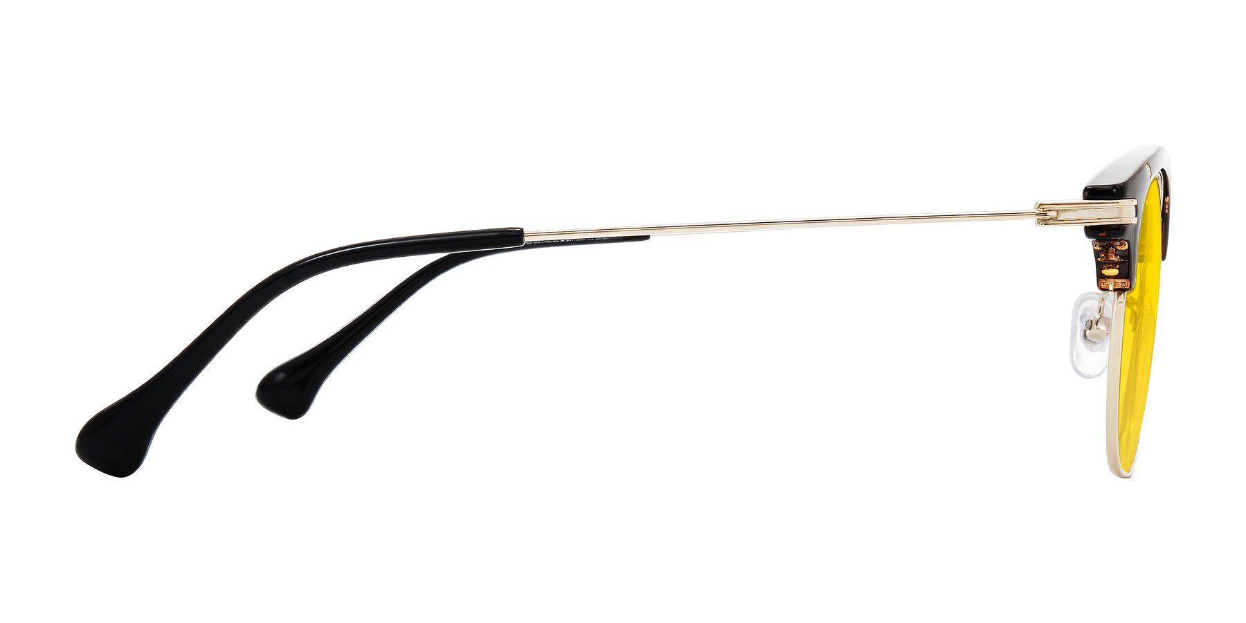 Side of Obrien in Tortoise with Yellow Tinted Lenses