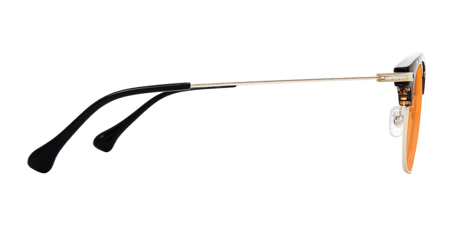 Side of Obrien in Tortoise with Orange Tinted Lenses