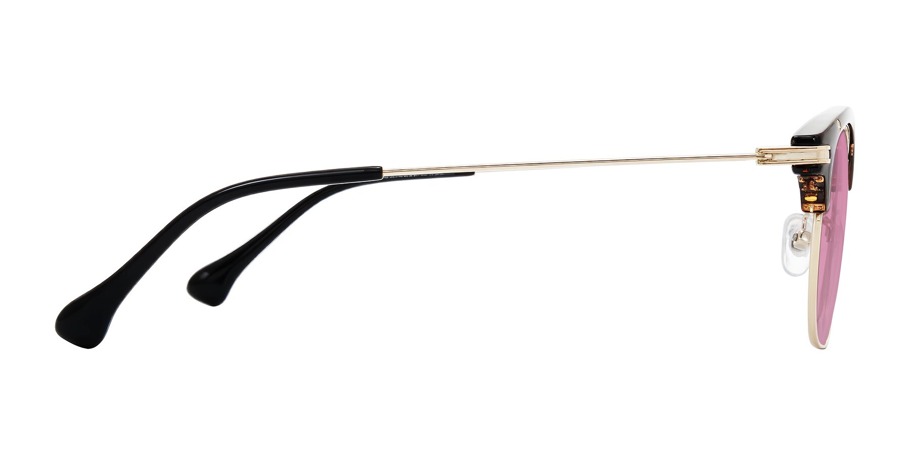 Side of Obrien in Tortoise with Medium Wine Tinted Lenses