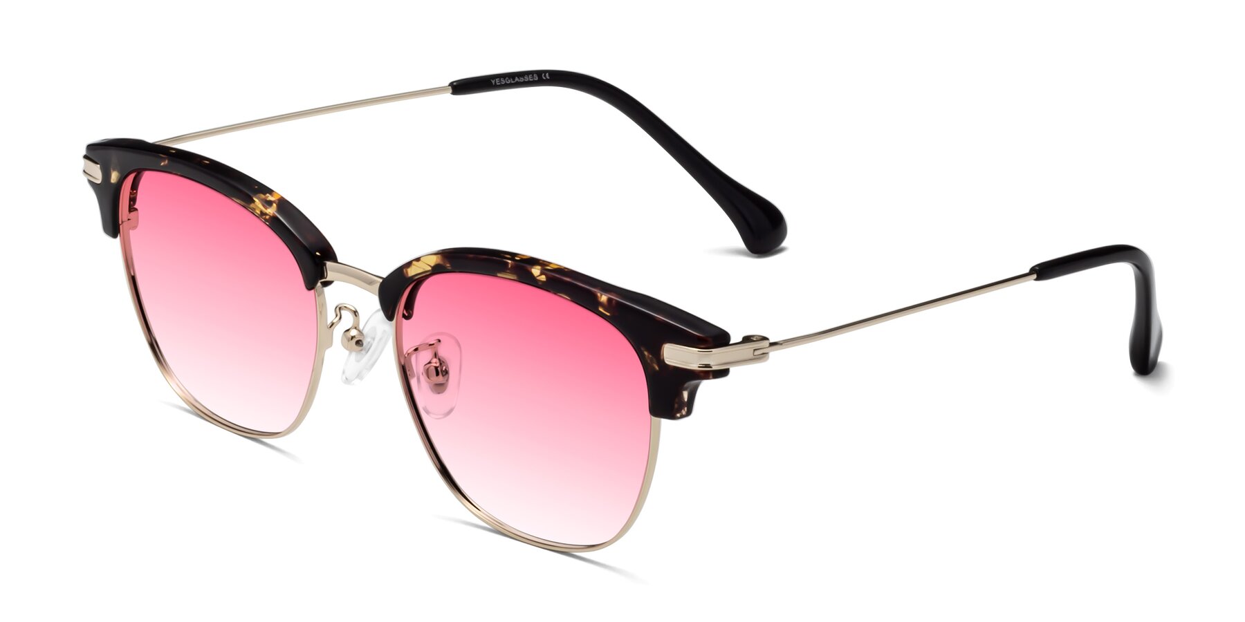 Angle of Obrien in Tortoise with Pink Gradient Lenses