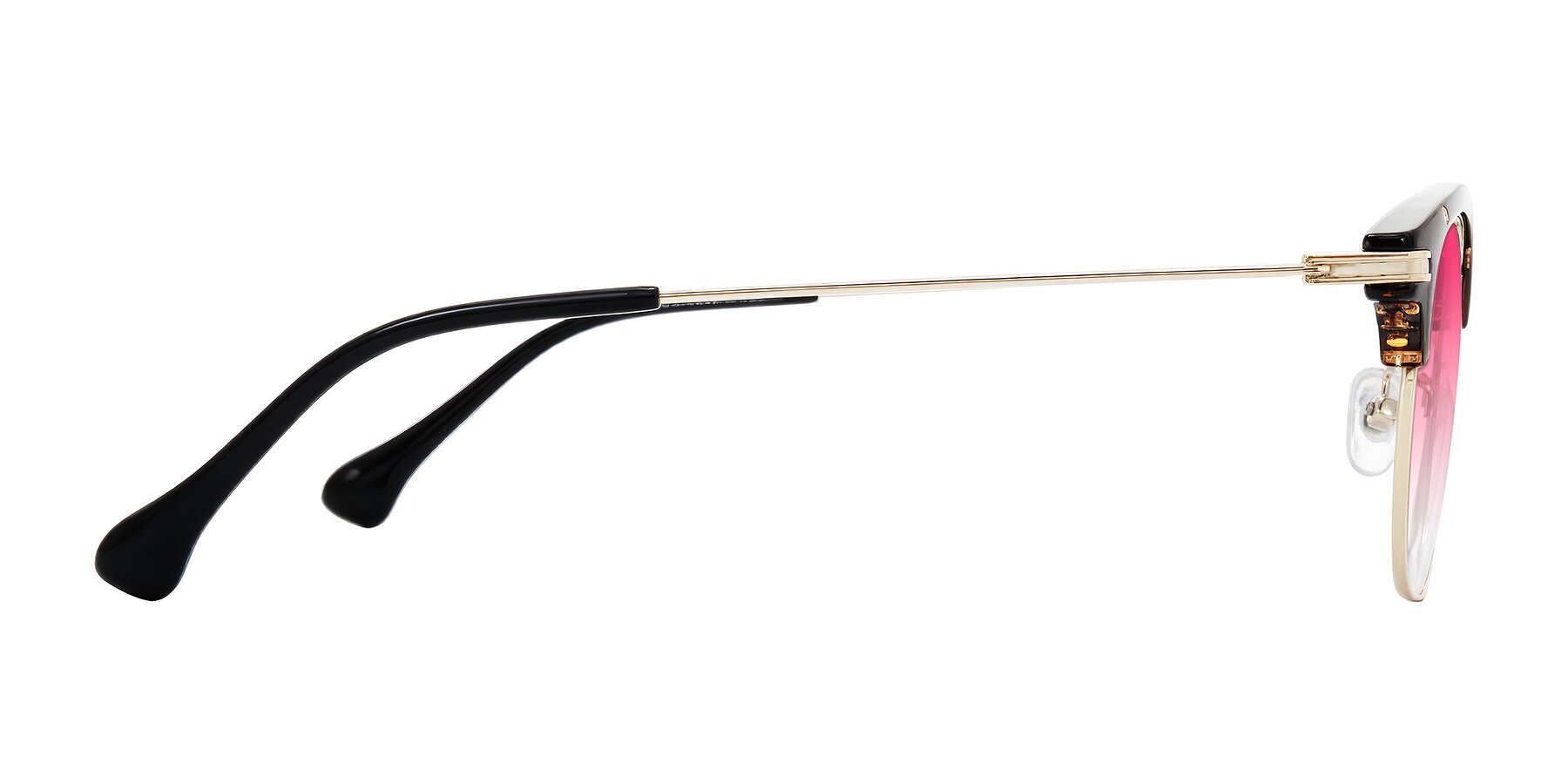 Side of Obrien in Tortoise with Pink Gradient Lenses