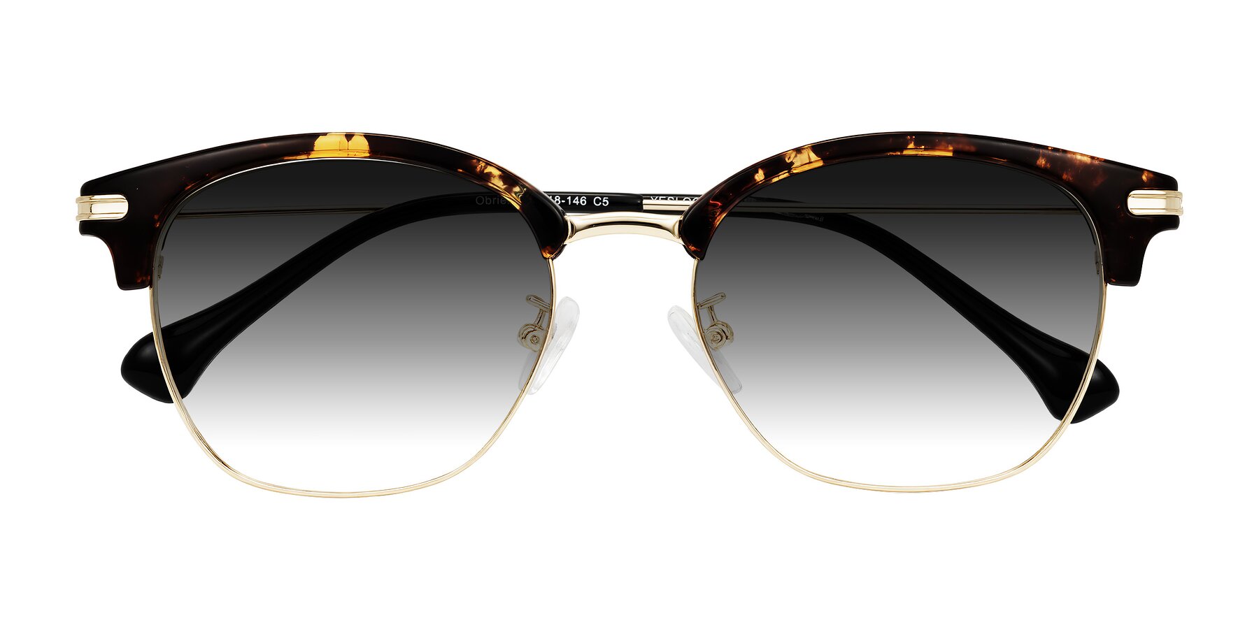 Folded Front of Obrien in Tortoise with Gray Gradient Lenses