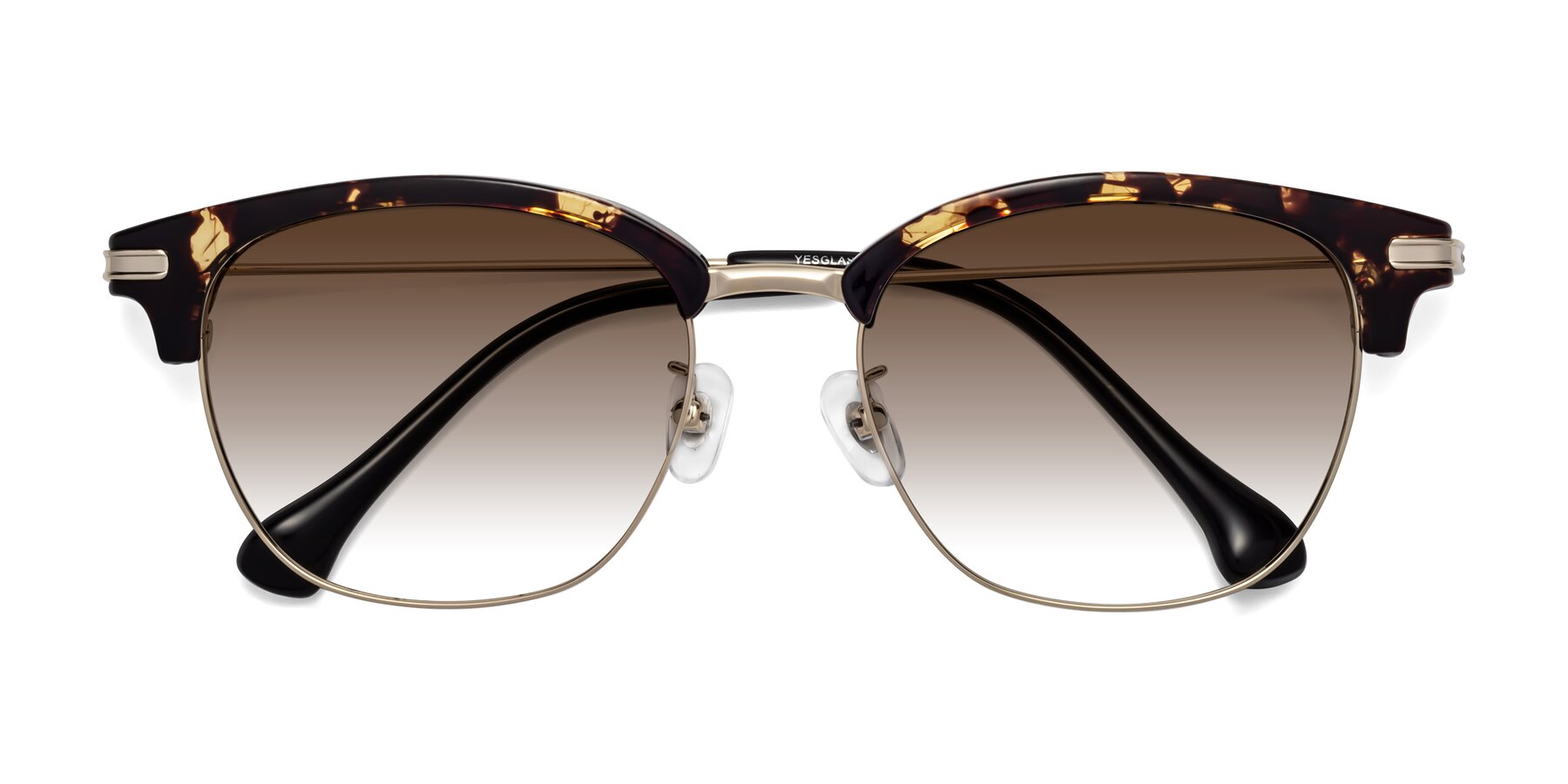 Folded Front of Obrien in Tortoise with Brown Gradient Lenses