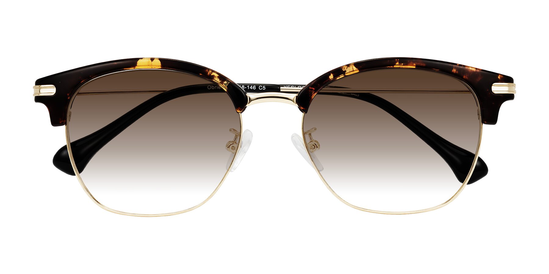 Folded Front of Obrien in Tortoise with Brown Gradient Lenses