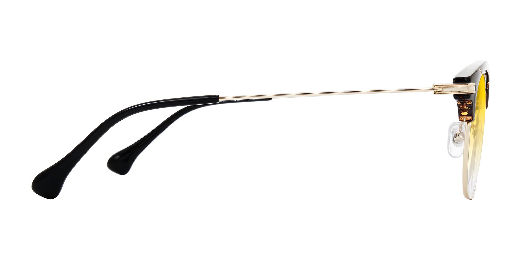 Side of Obrien in Tortoise with Yellow Gradient Lenses