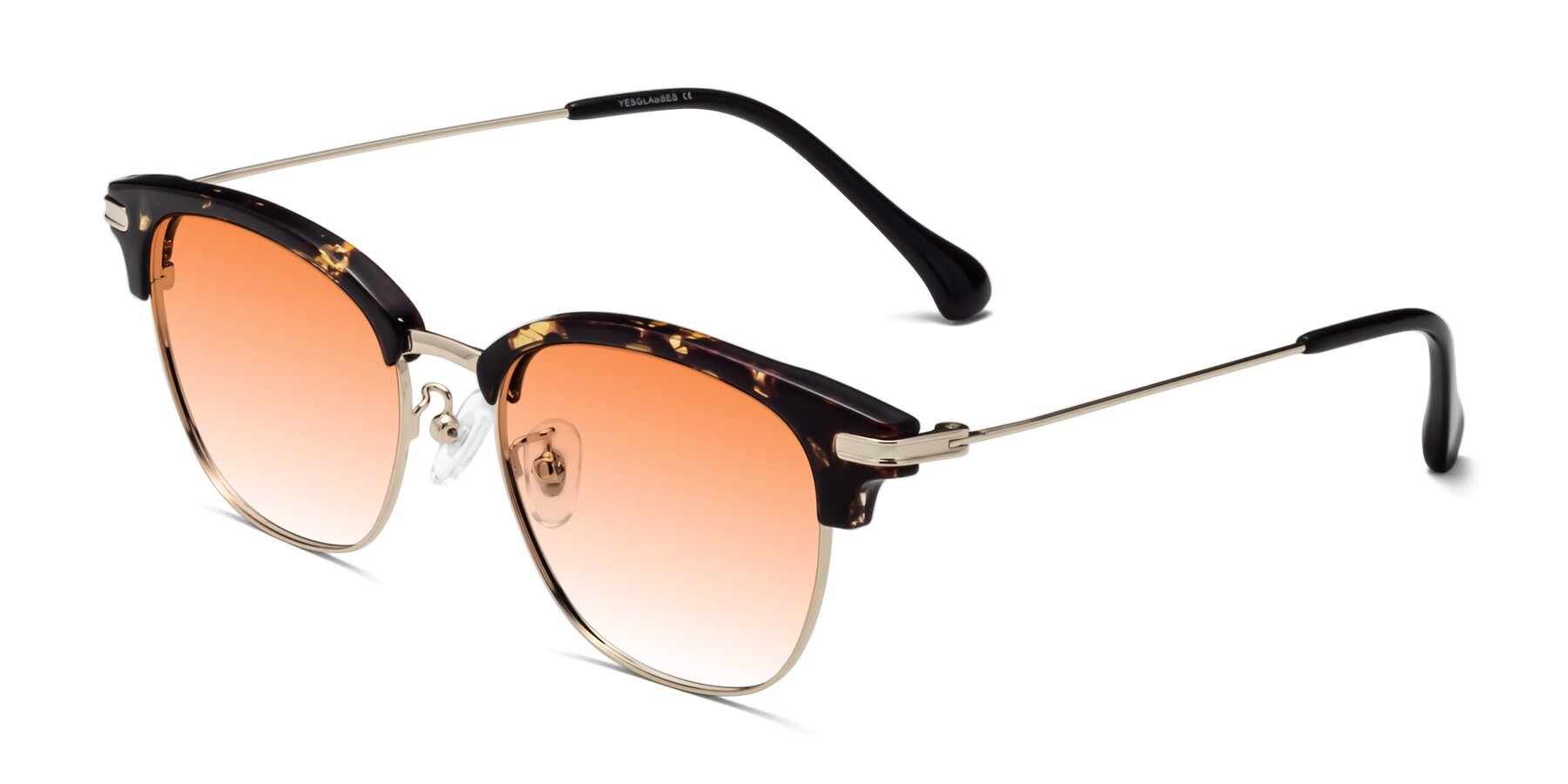 Angle of Obrien in Tortoise with Orange Gradient Lenses