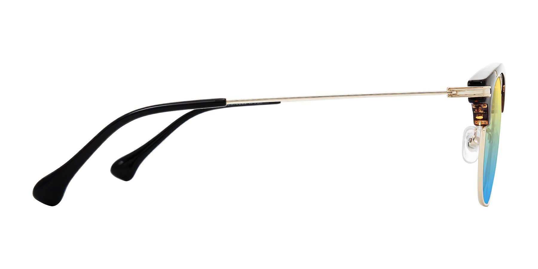 Side of Obrien in Tortoise with Yellow / Blue Gradient Lenses