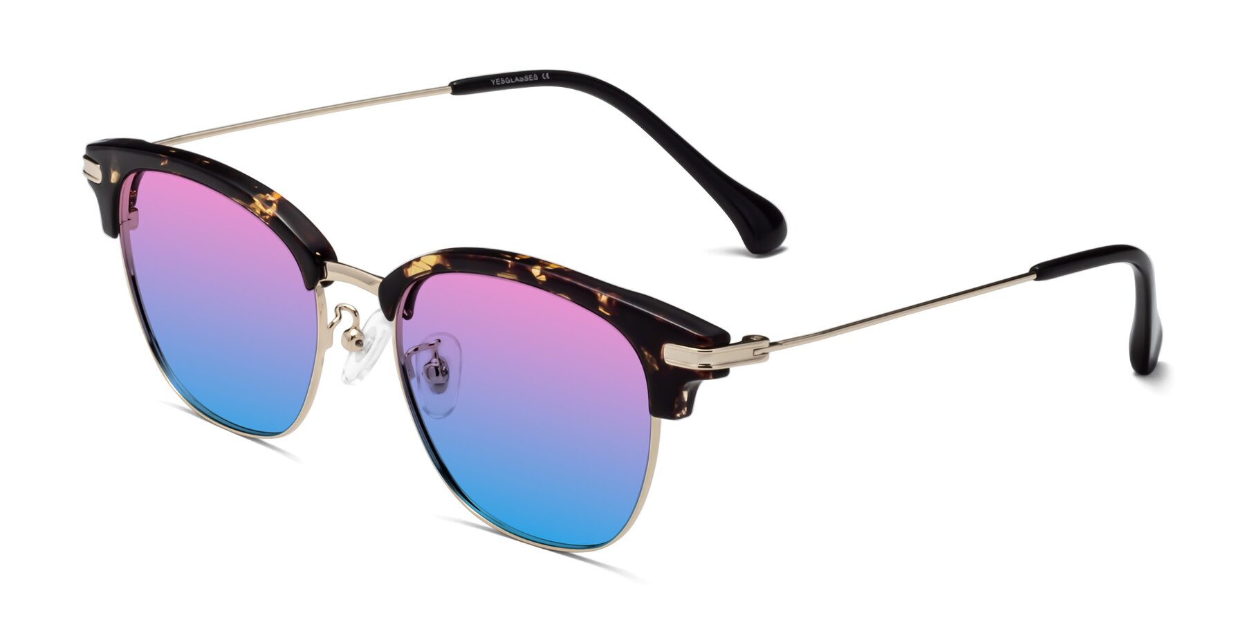 Angle of Obrien in Tortoise with Pink / Blue Gradient Lenses