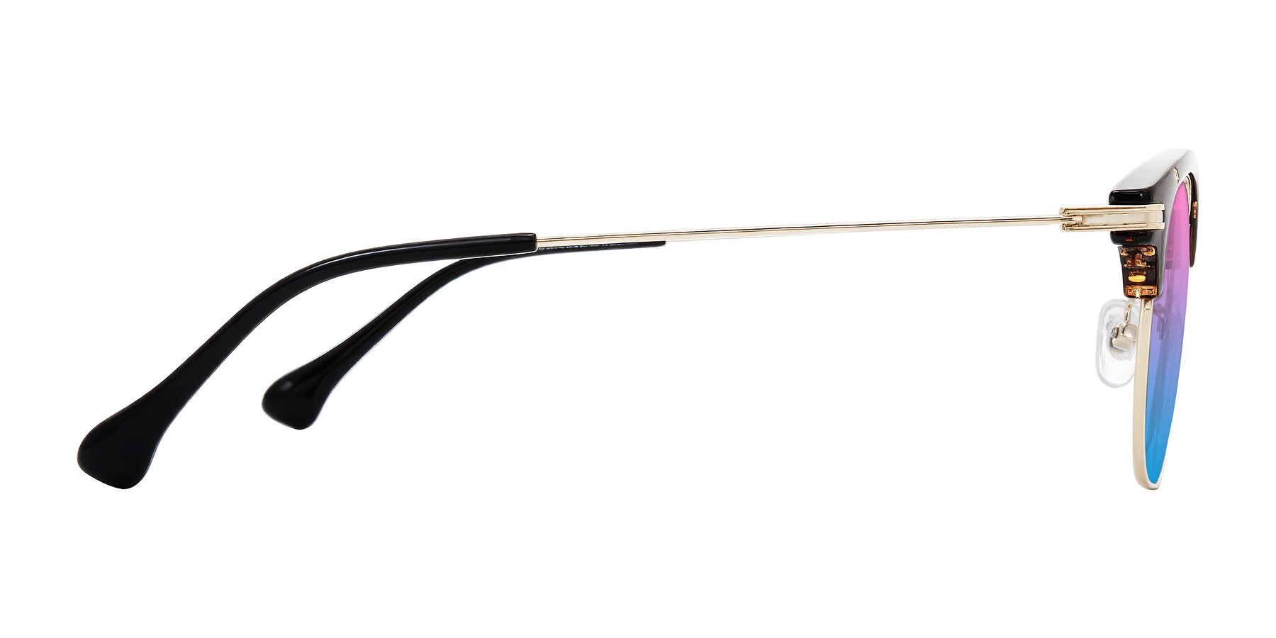 Side of Obrien in Tortoise with Pink / Blue Gradient Lenses