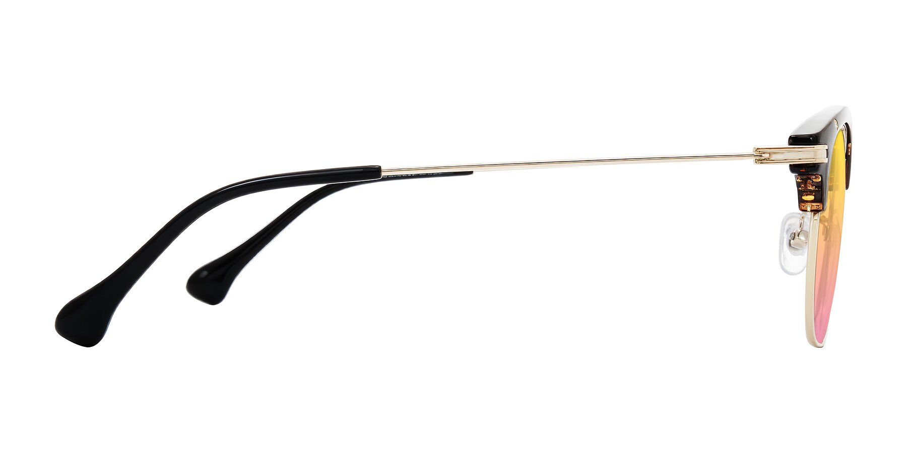 Side of Obrien in Tortoise with Yellow / Pink Gradient Lenses