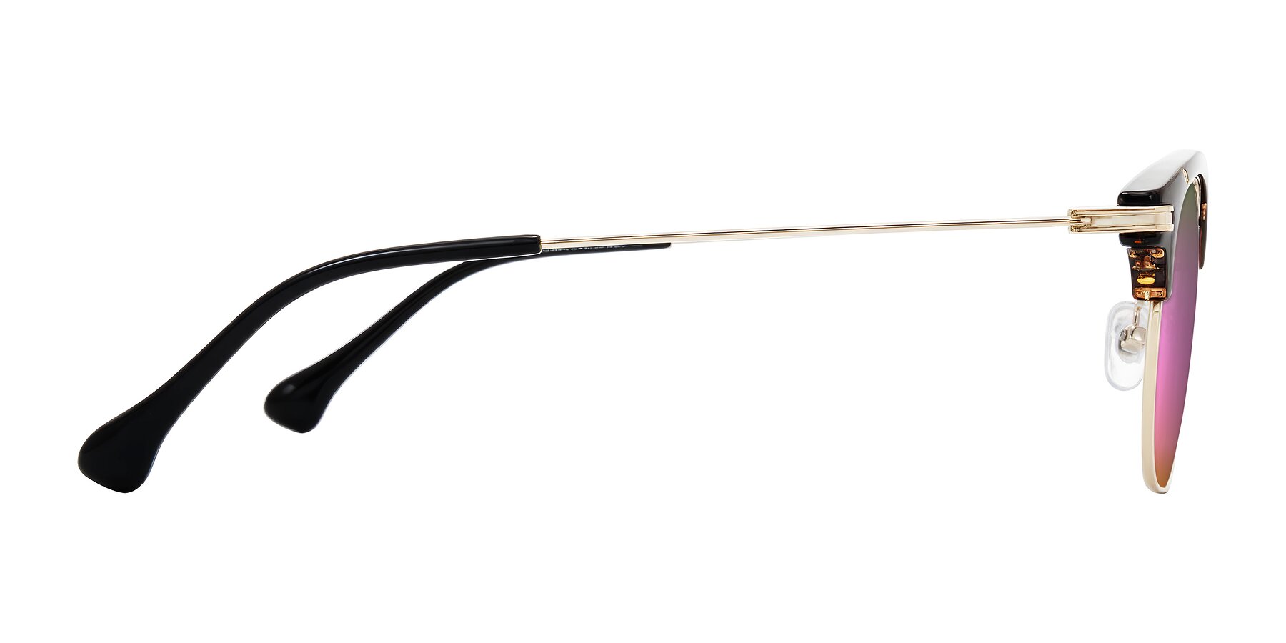 Side of Obrien in Tortoise with Pink Mirrored Lenses