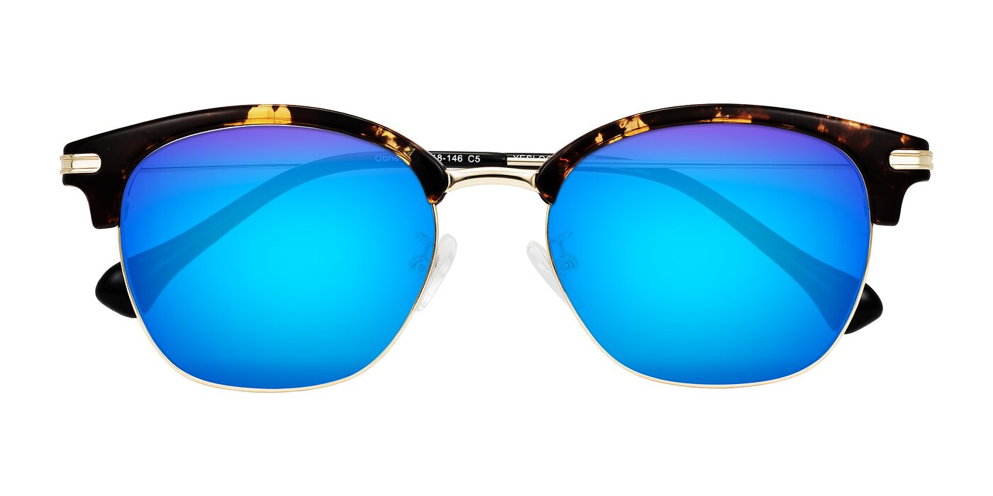 Obrien - Tortoise Flash Mirrored Sunglasses
