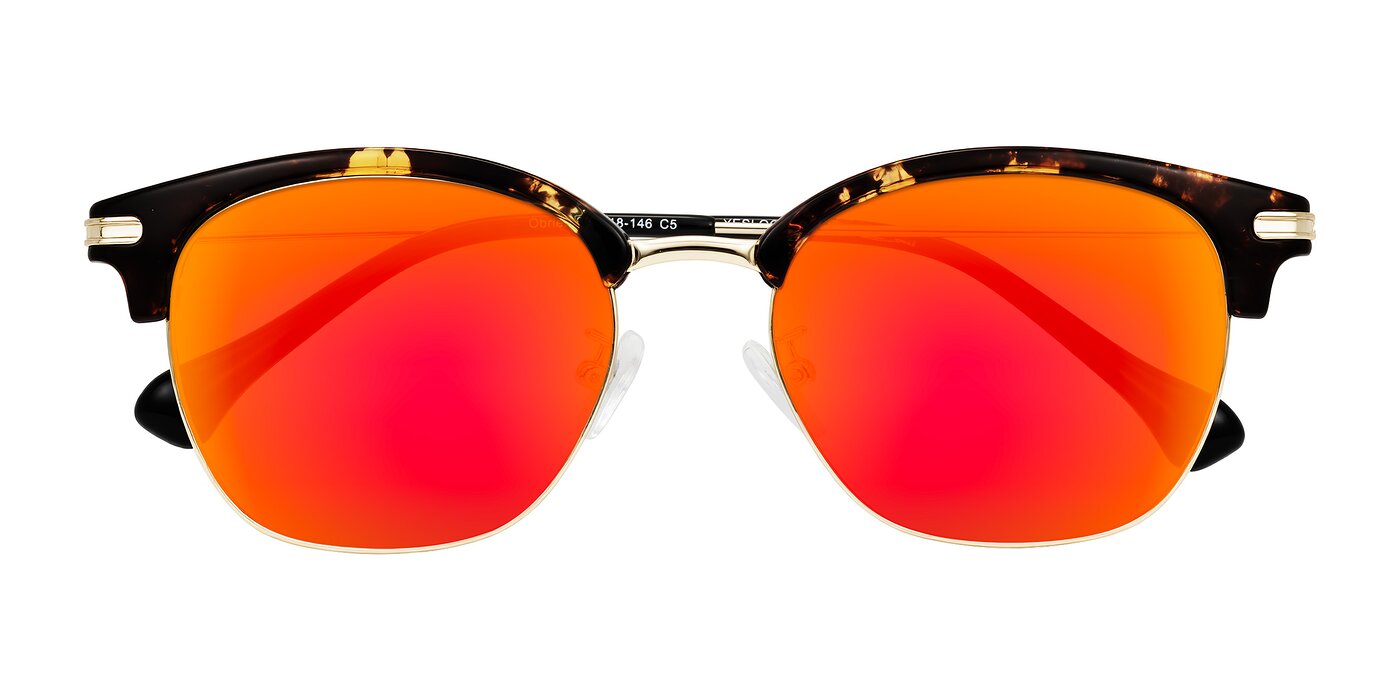 Obrien - Tortoise Flash Mirrored Sunglasses